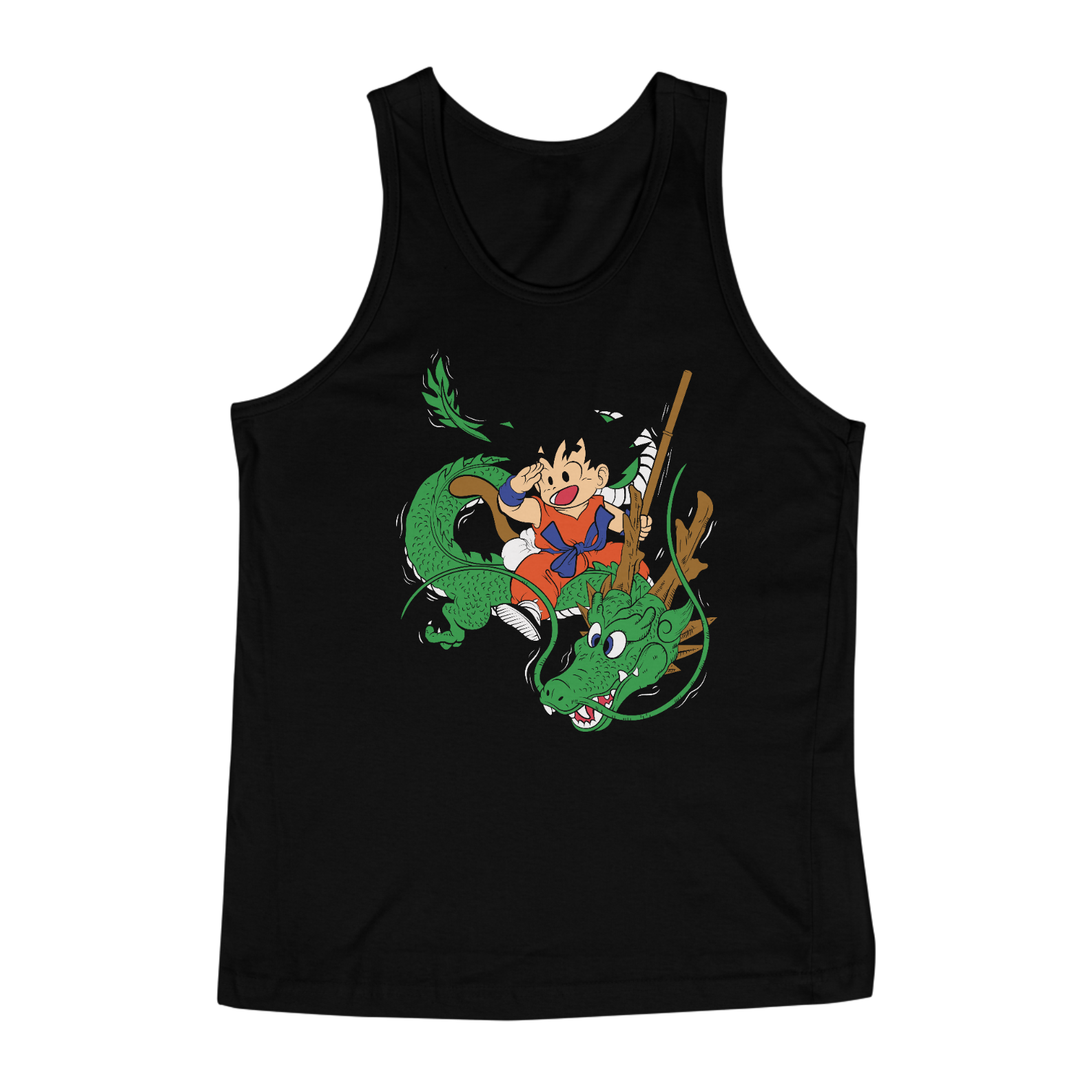 Camiseta regata Goku e Shenlong 