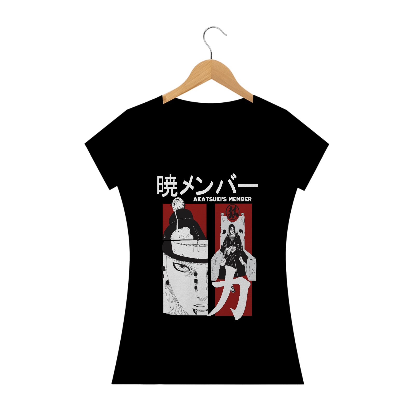 Camiseta feminina Pain Itachi Obito
