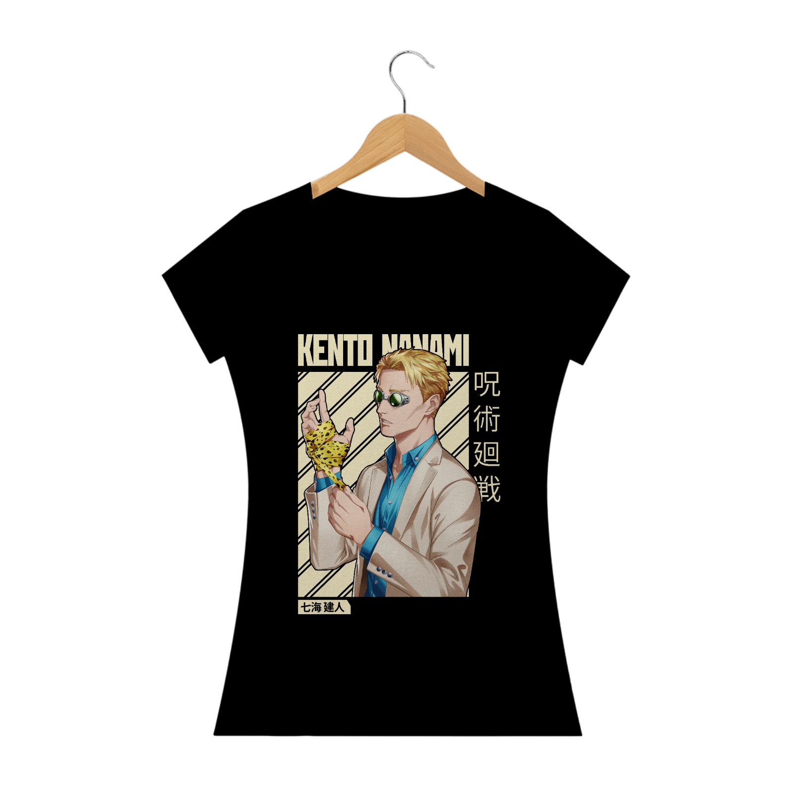 Camiseta feminina baby long Nanami Kento