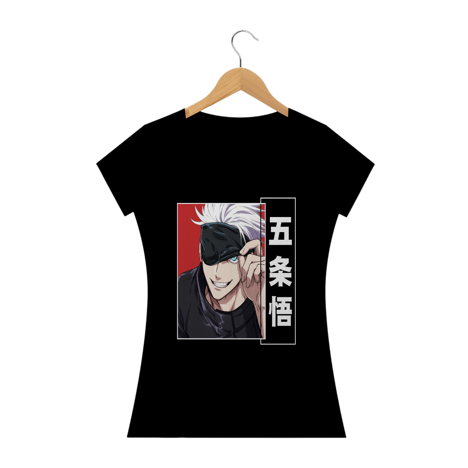 Camiseta feminina baby long Gojo Satoru