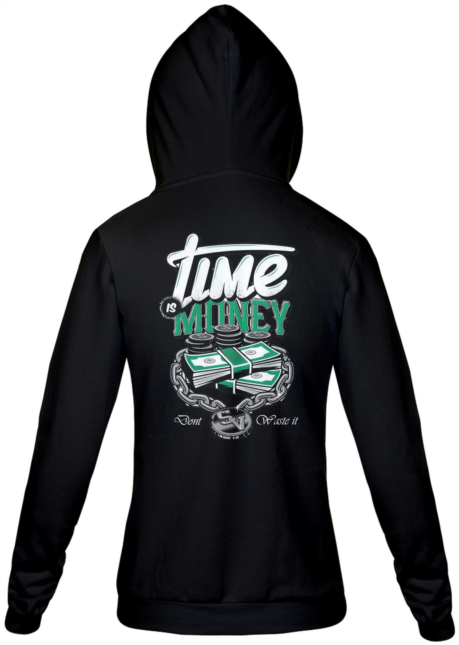 Moletom Com Zíper Time is Money 