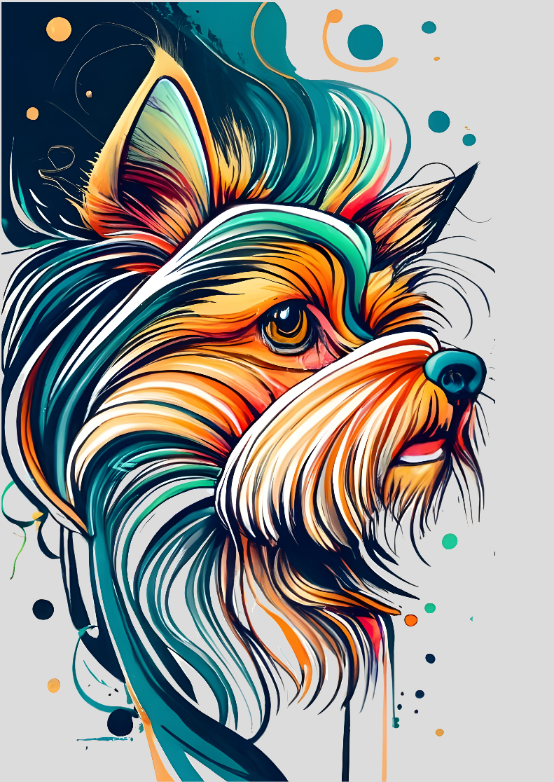 Poster desenho a tinta York Face