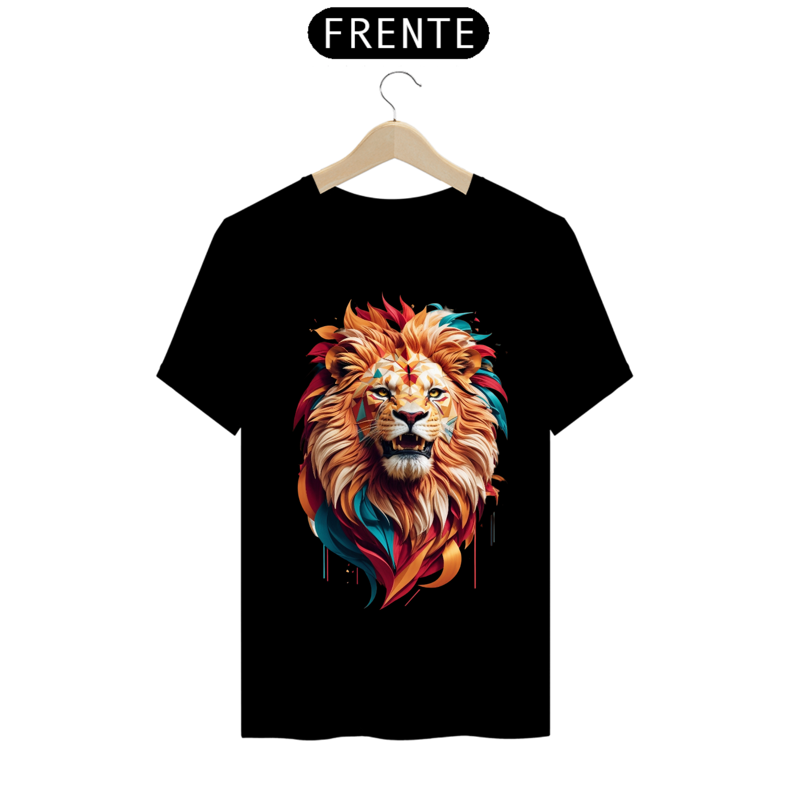 Camiseta Leão Colorido 
