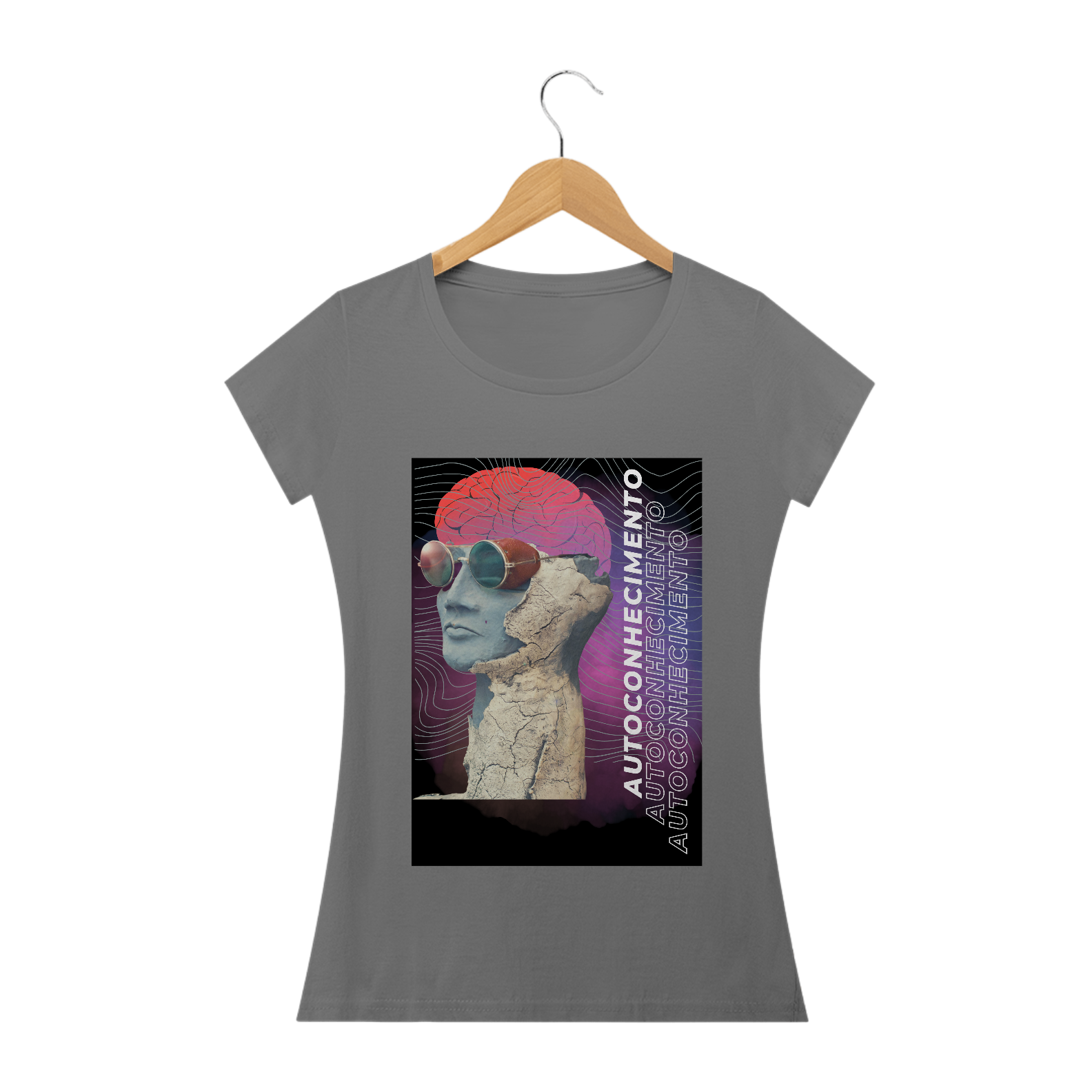 Camiseta BABY LONG ESTONADA R2N Autoconhecimento 