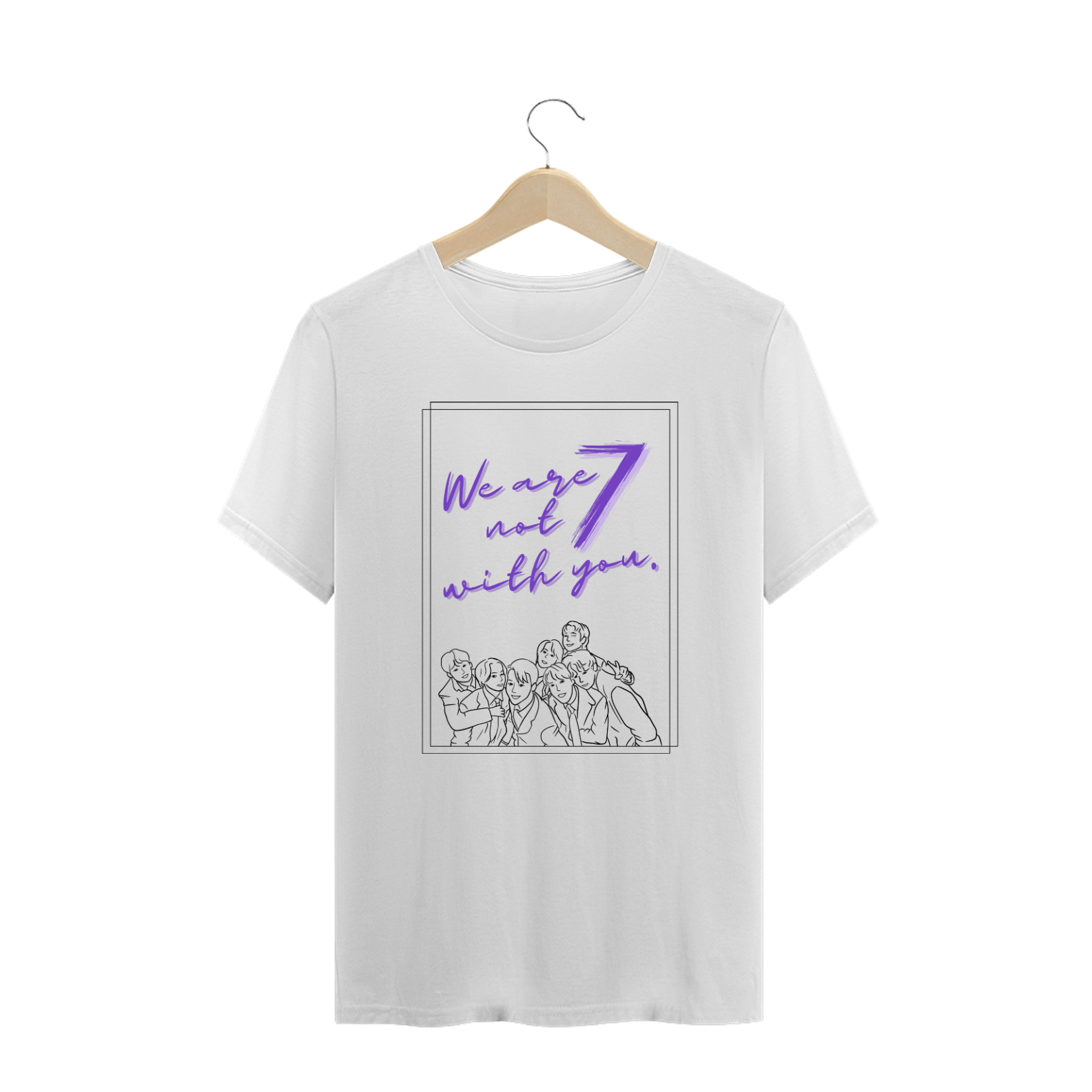 Camiseta Plus Size - We Are Not 7 With You. - BTS