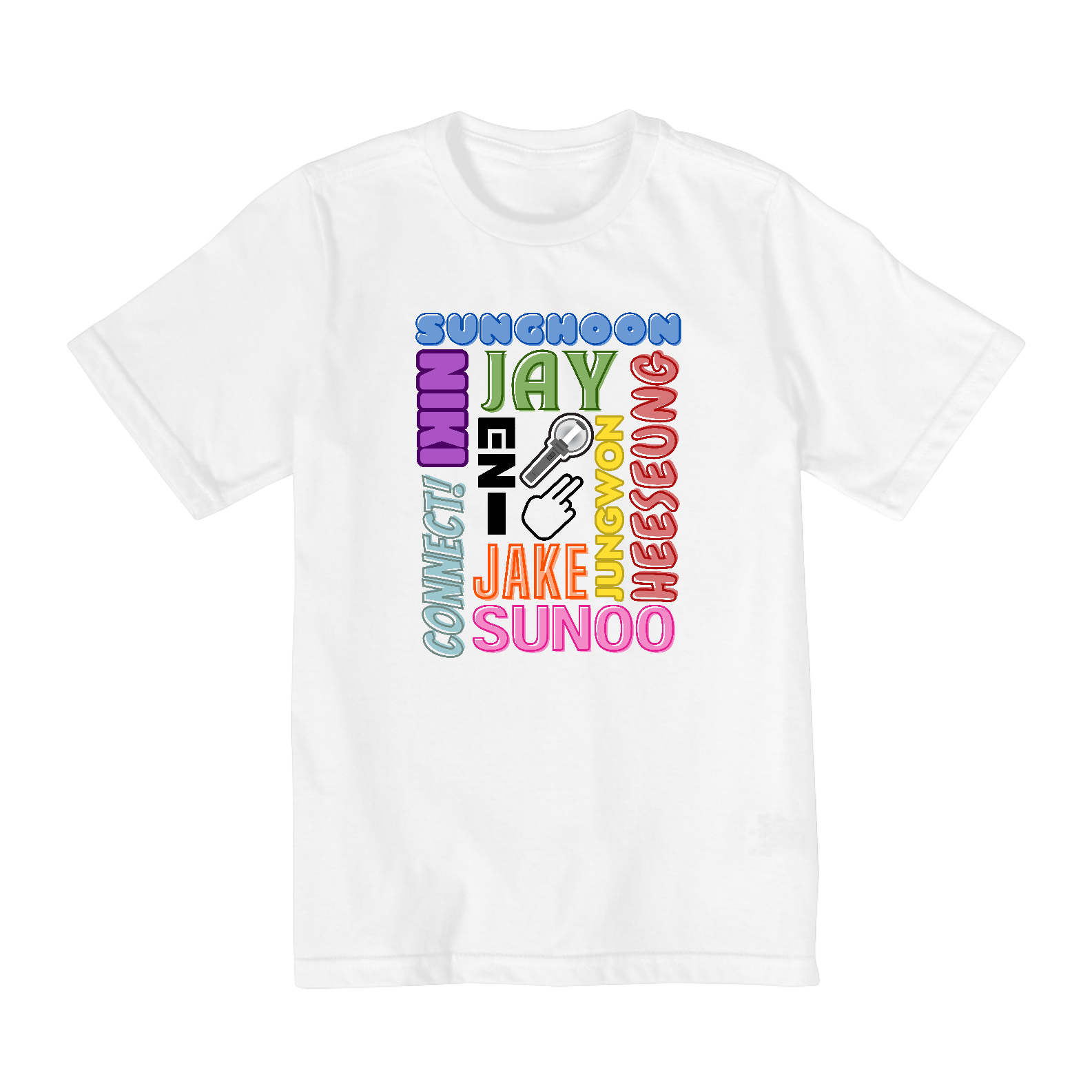 Camiseta Kids - Membros ENHYPEN