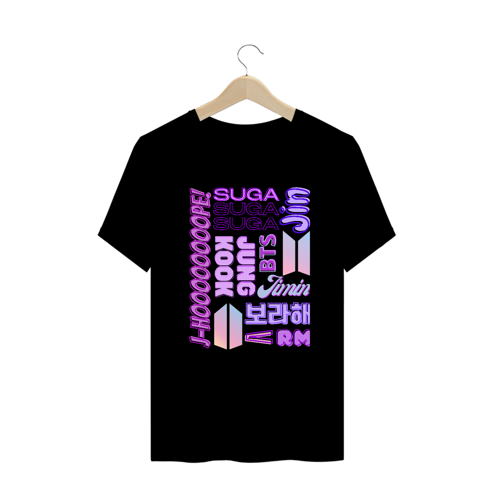 Camiseta Plus Size - Membros BTS