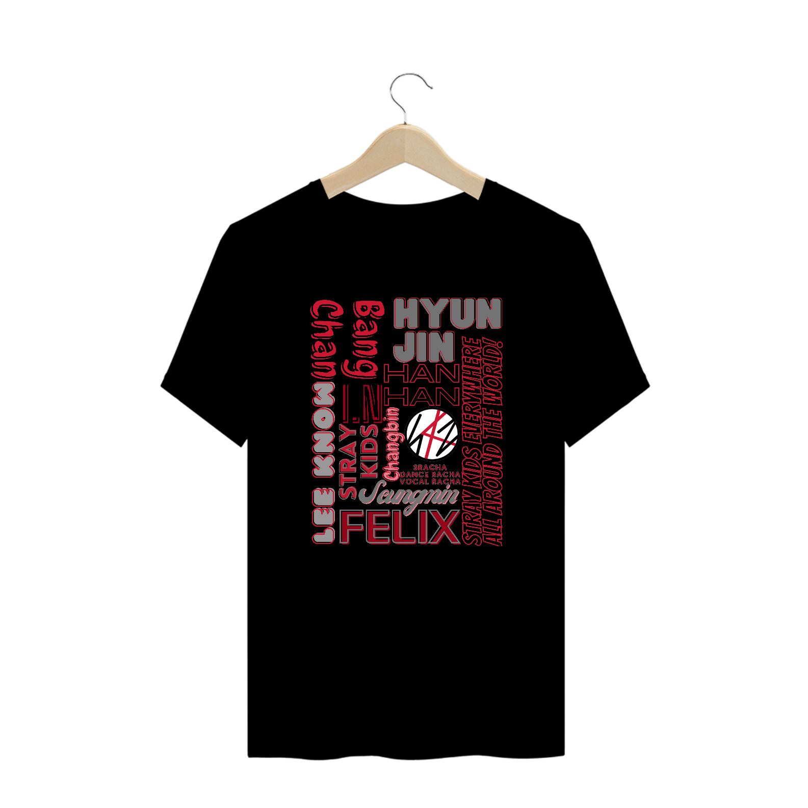 Camiseta Plus Size - Membros Stray Kids