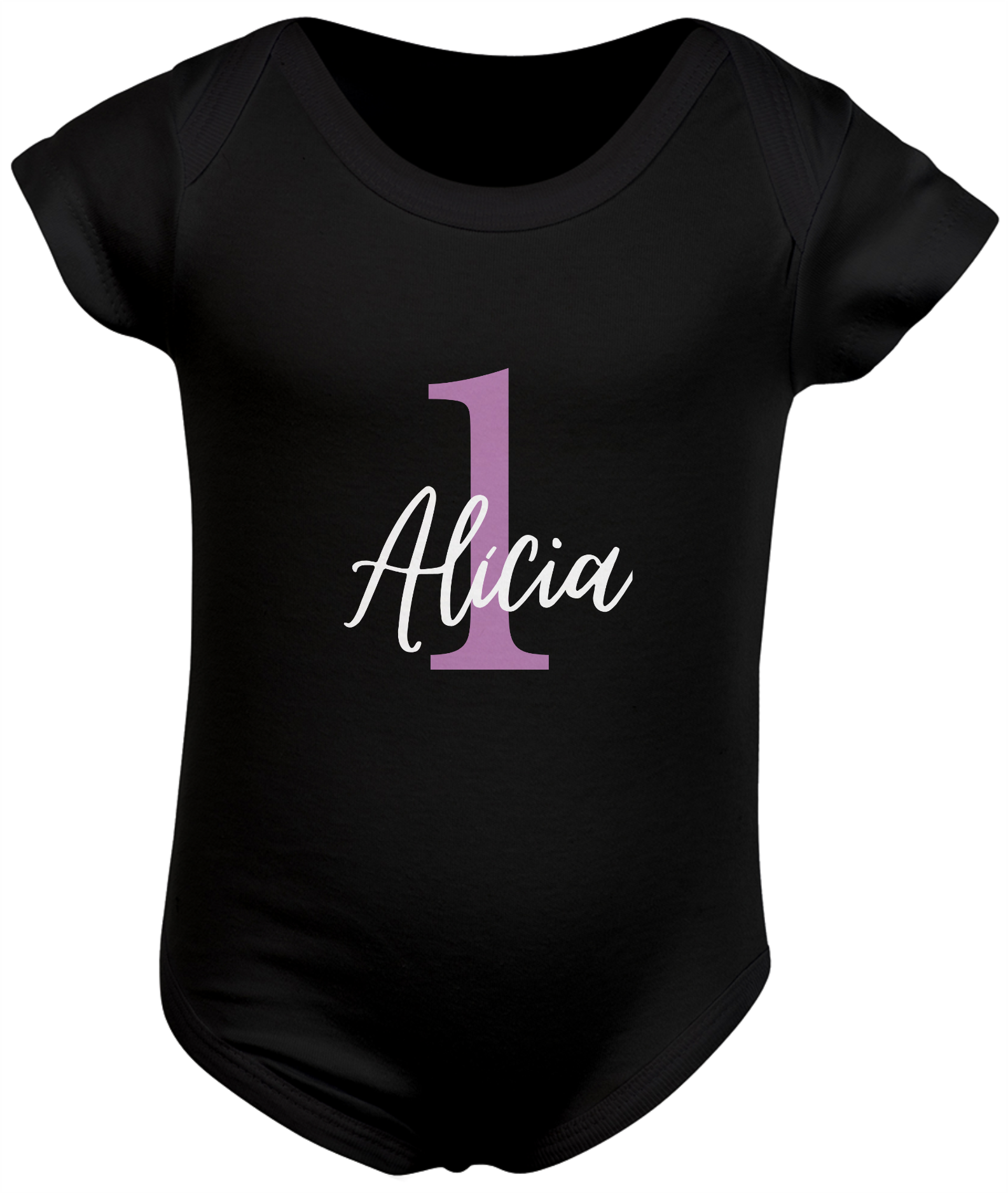 Nome do produto: Número + Nome - Body Personalizado Preto