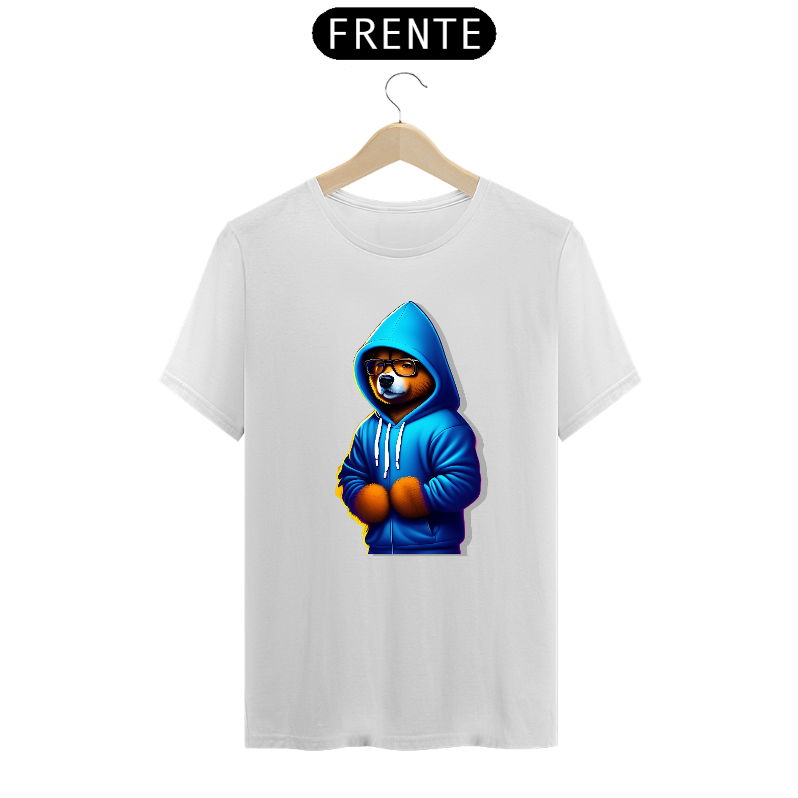 Camiseta urso jaqueta azul