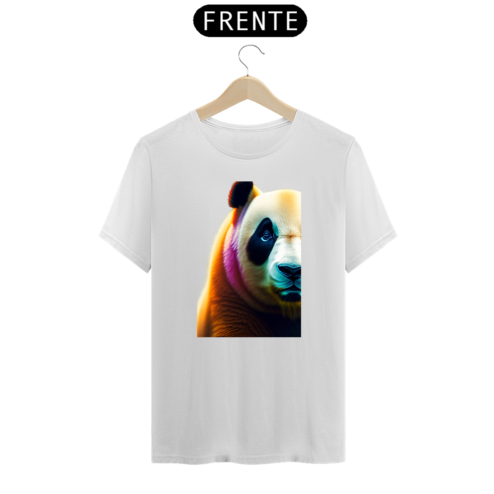 Camiseta Urso panda meia face