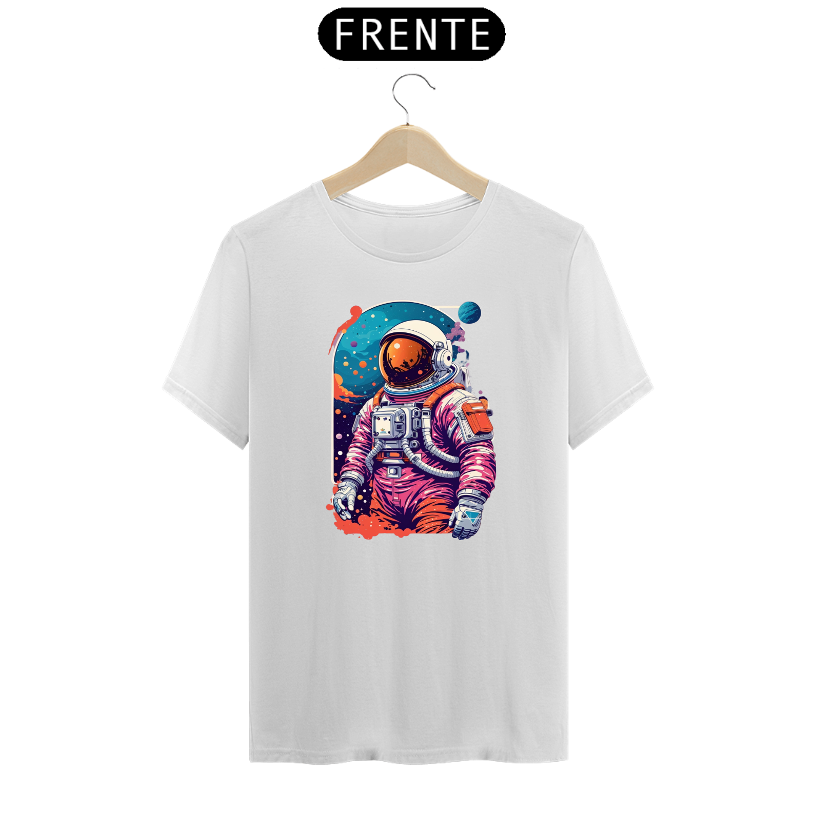 Camiseta Astronauta colorido