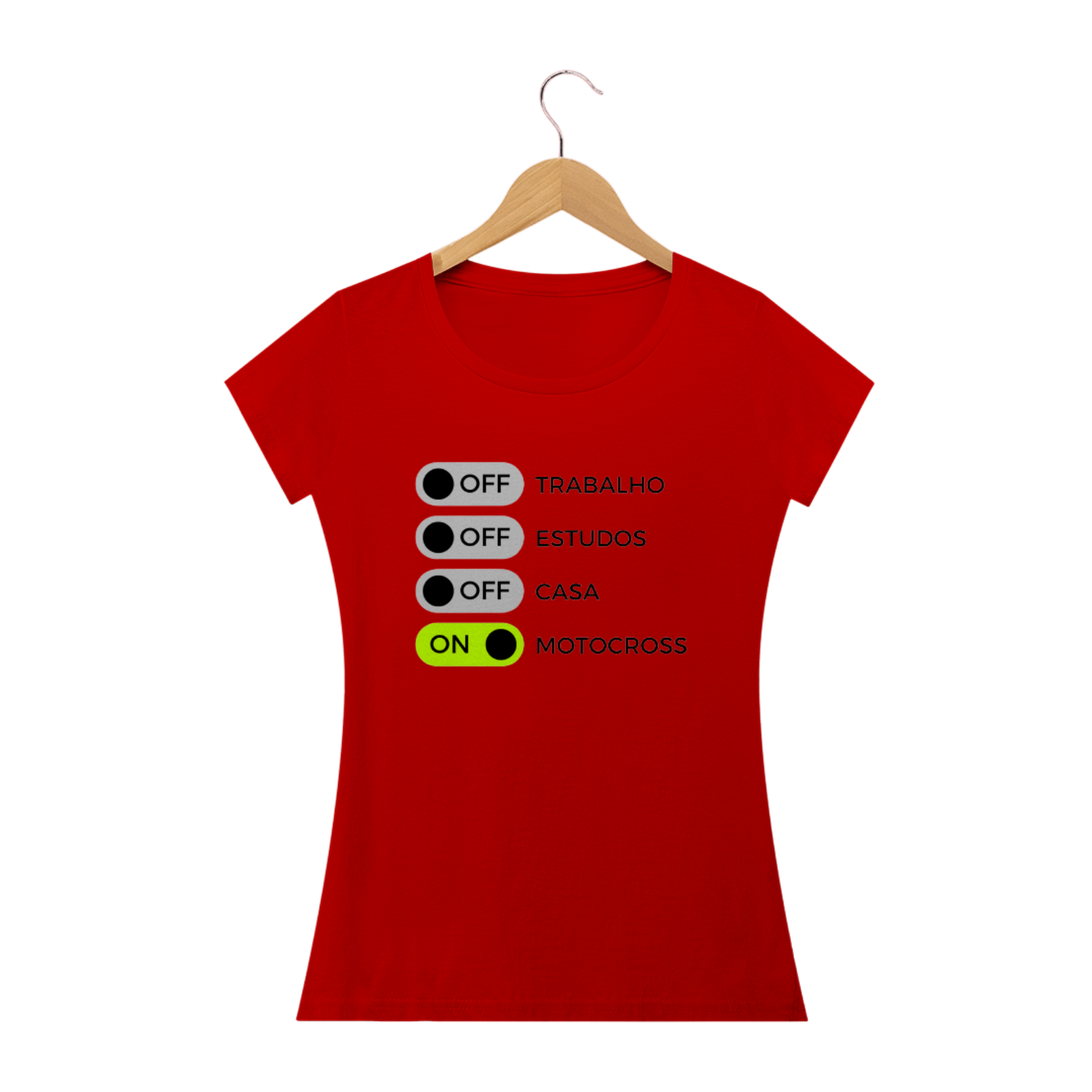 Camiseta feminina motocross on