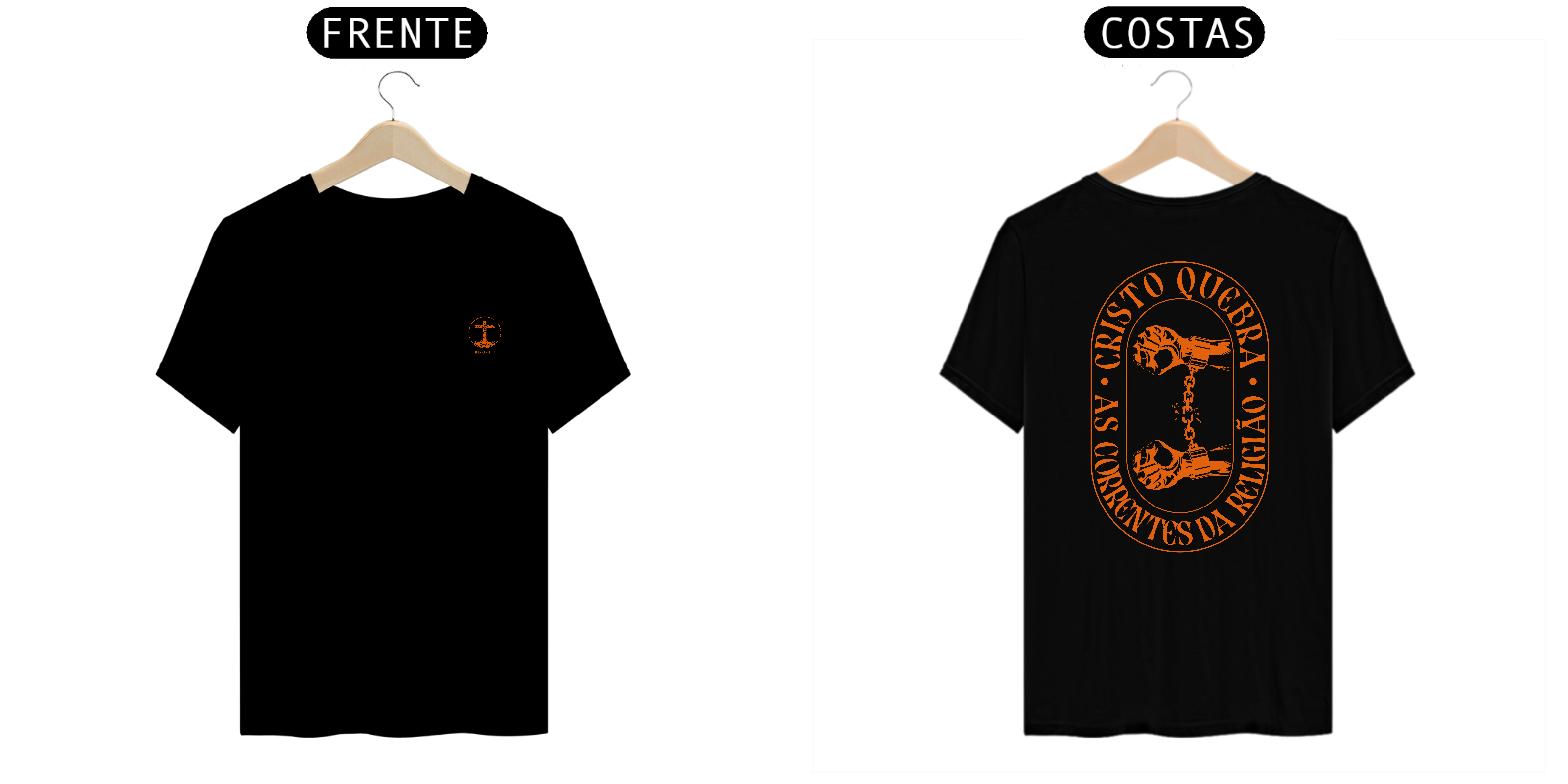 Nome do produto: CAMISETA CRISTO QUEBRA CORRENTES
