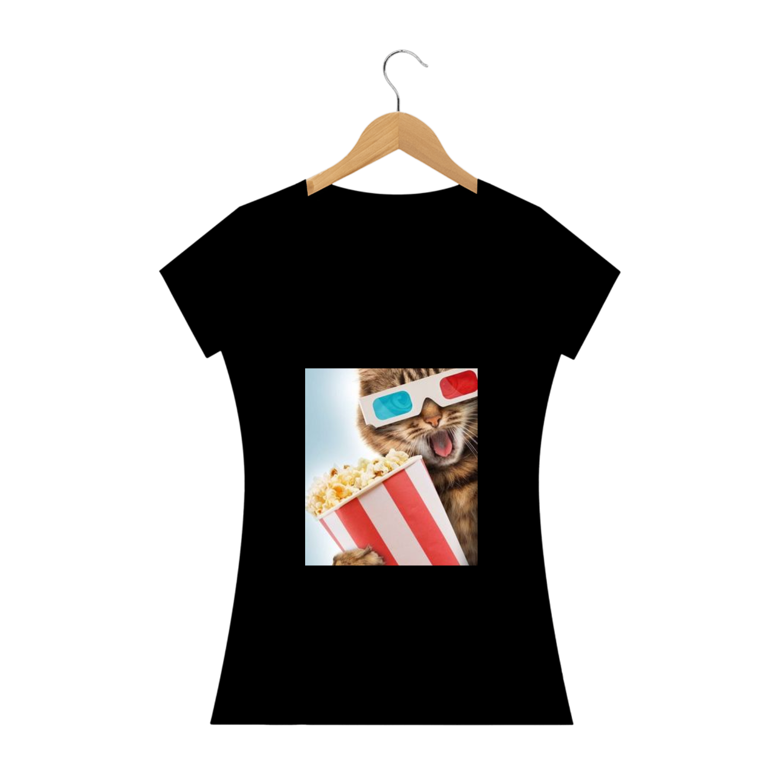 Camiseta Feminina Gato 3D