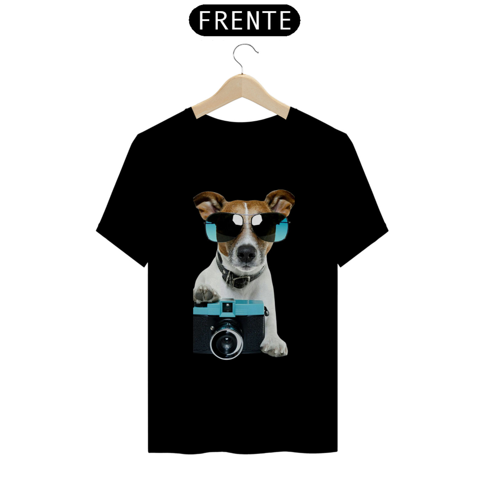 Camiseta Masculina Cachorro Fotógrafo