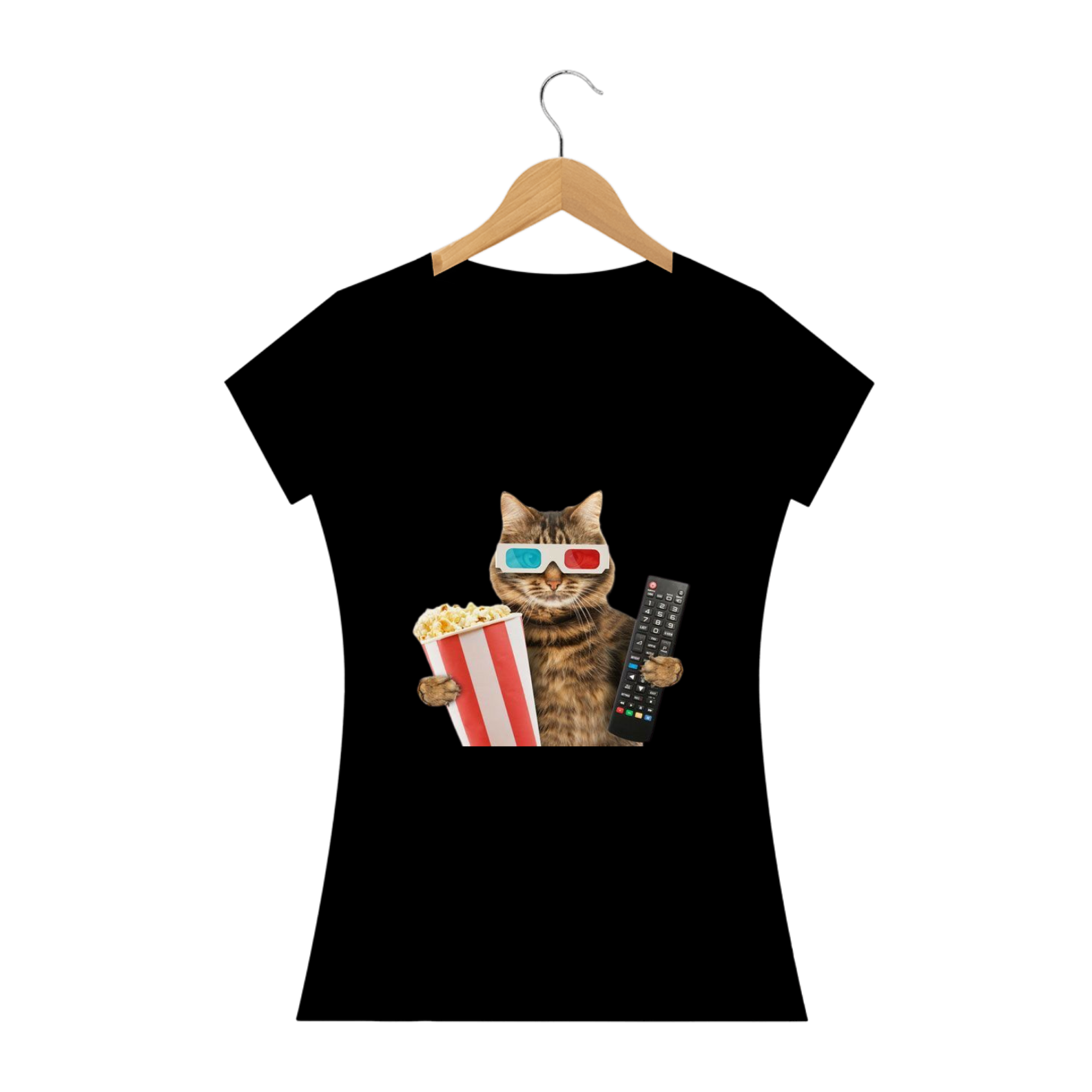 Camiseta Gato Óculos 3D
