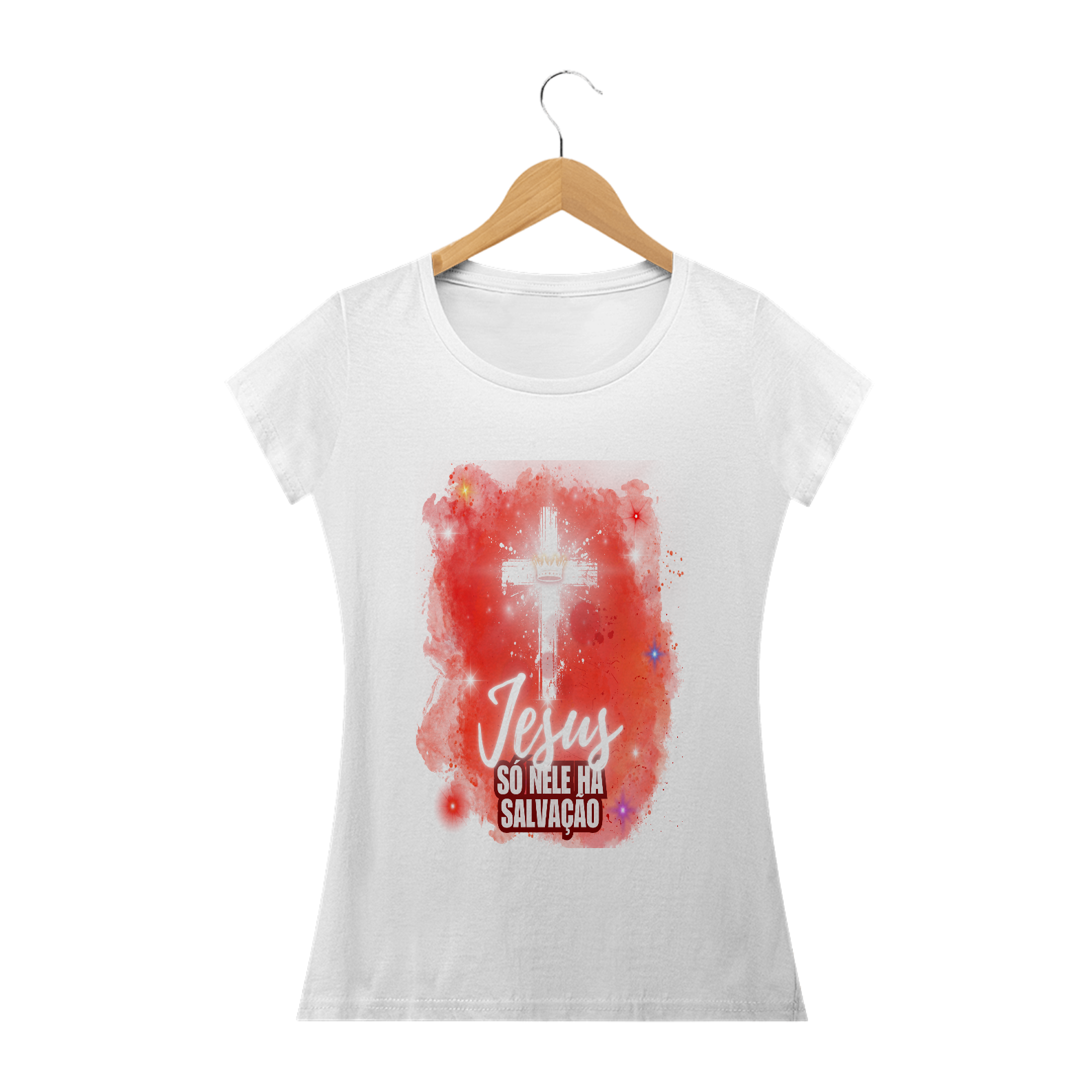 Baby Long Classic Cristã Jesus, só nele há salvação