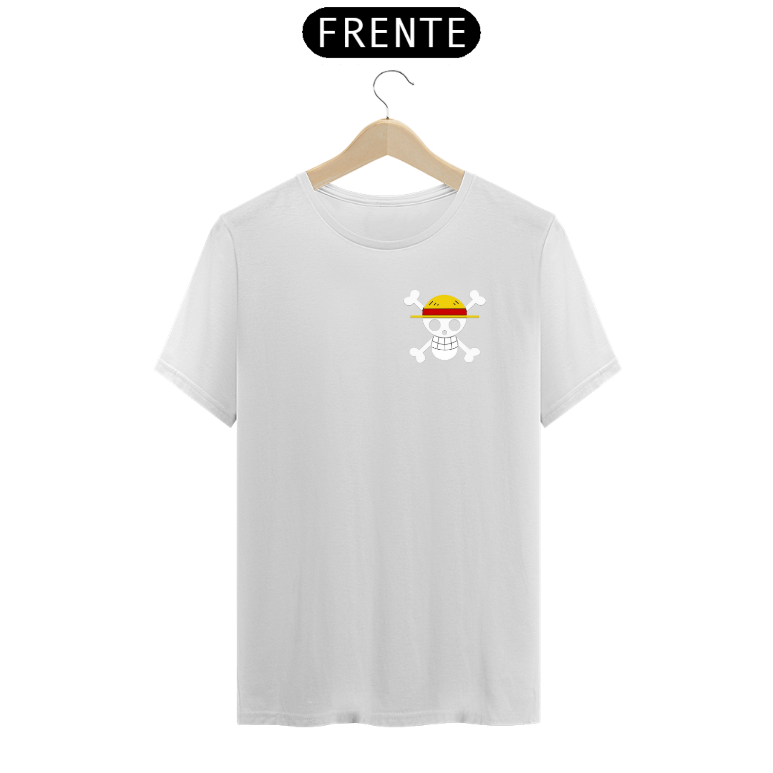 T-shirt clássica logo chapéu de palha 