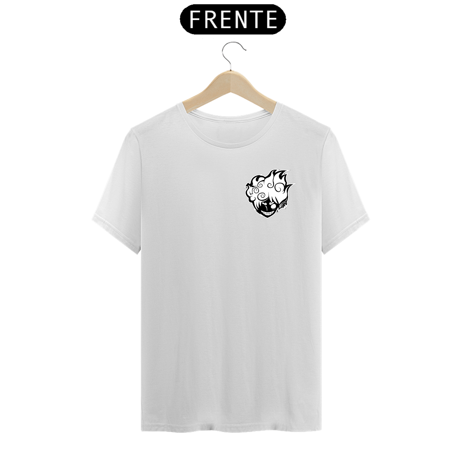 T-shirt clássica logo Luffy gear five