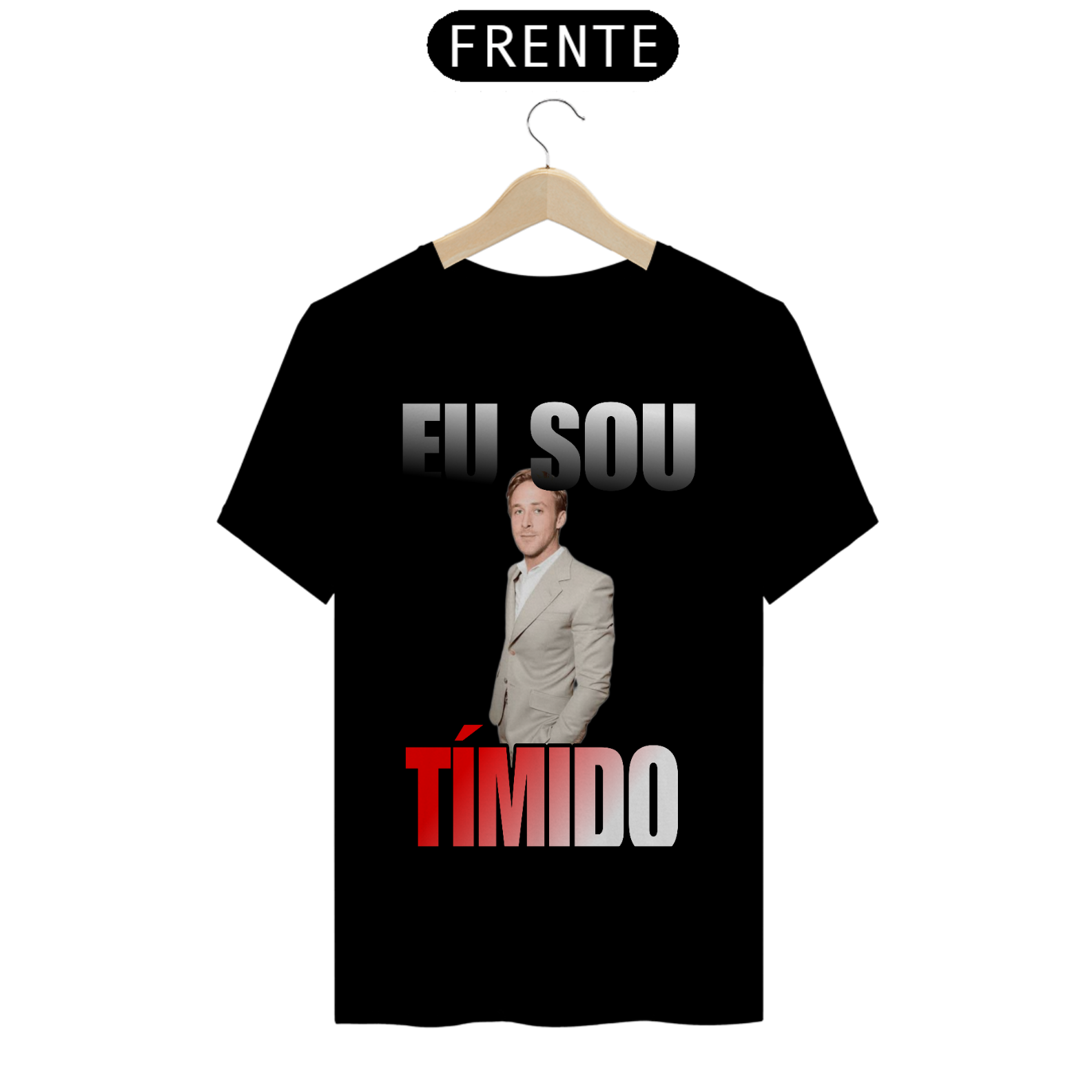 Camiseta Ryan gosling: eu sou tímido: cores diversas 