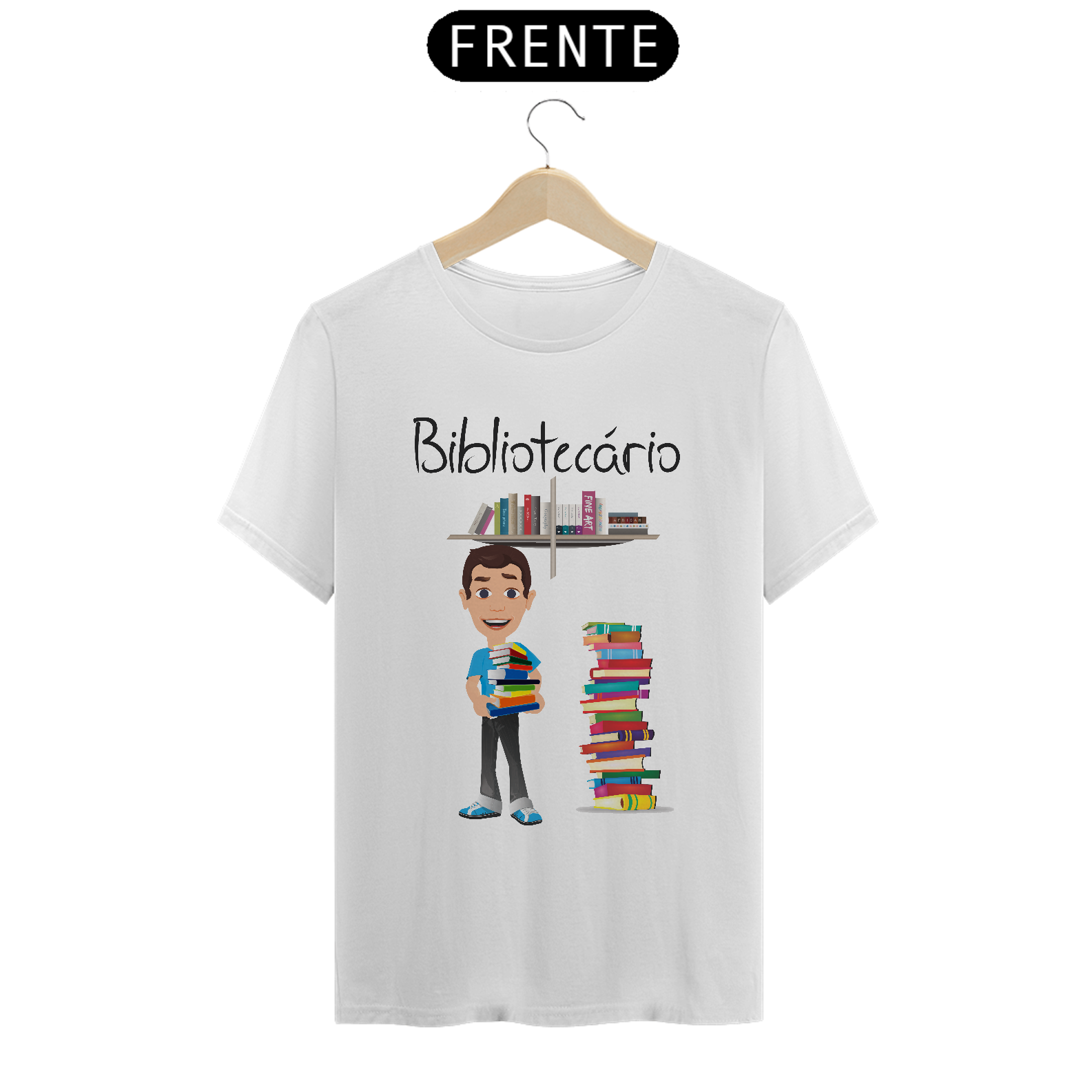 Camiseta Masc Profissões Biblotecário