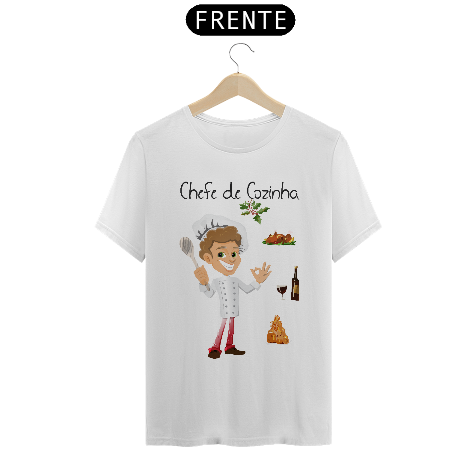 Camiseta Masc Profissões Chefe de Cozinha