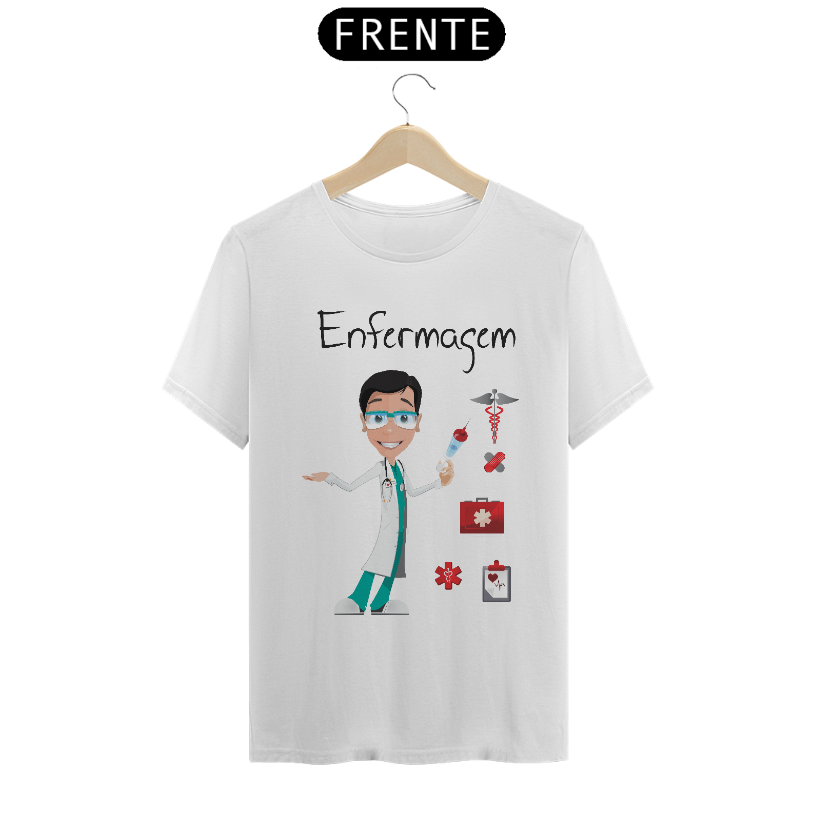 Camiseta Masc Profissões Enfermagem
