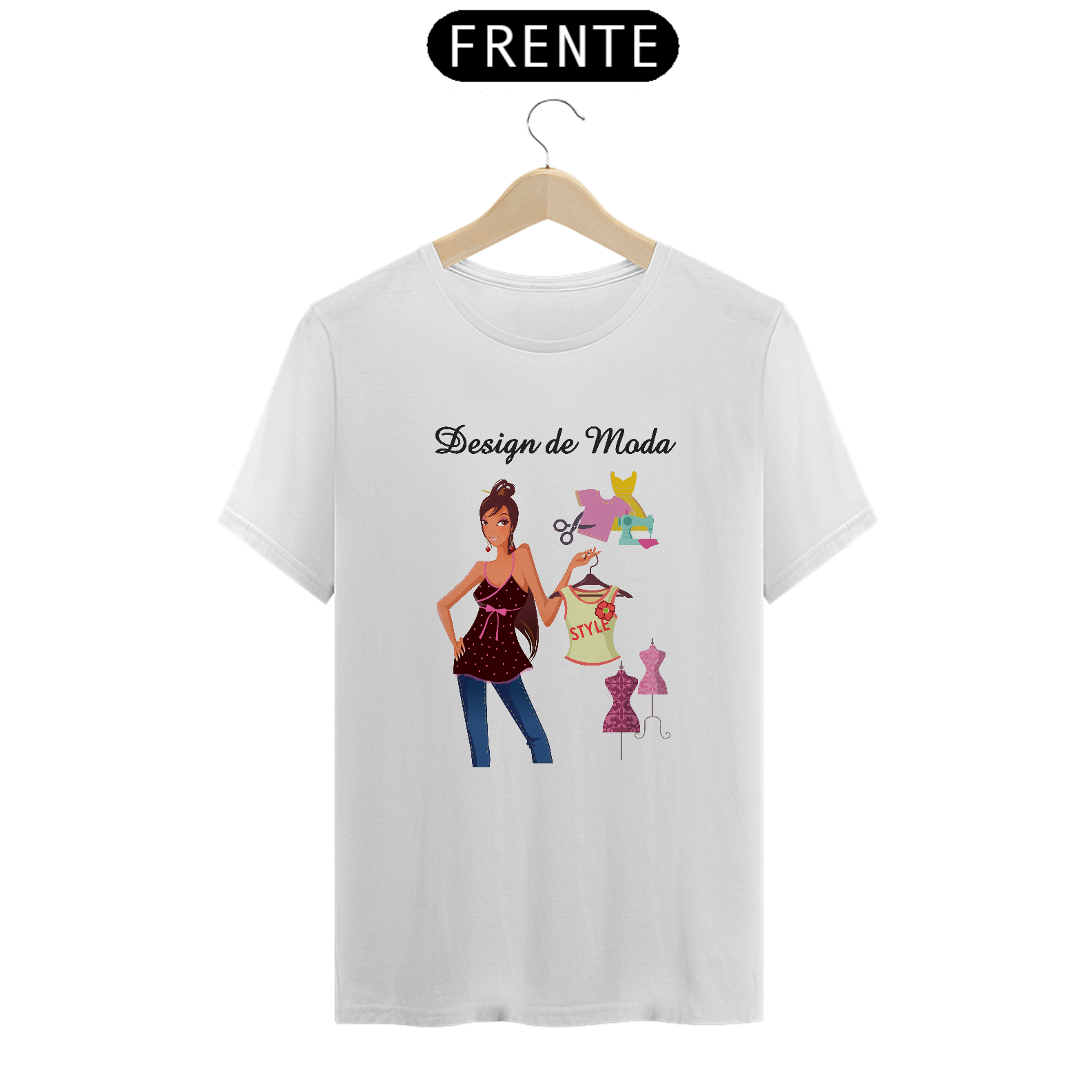 Camiseta Fem Profissões  Design de Moda
