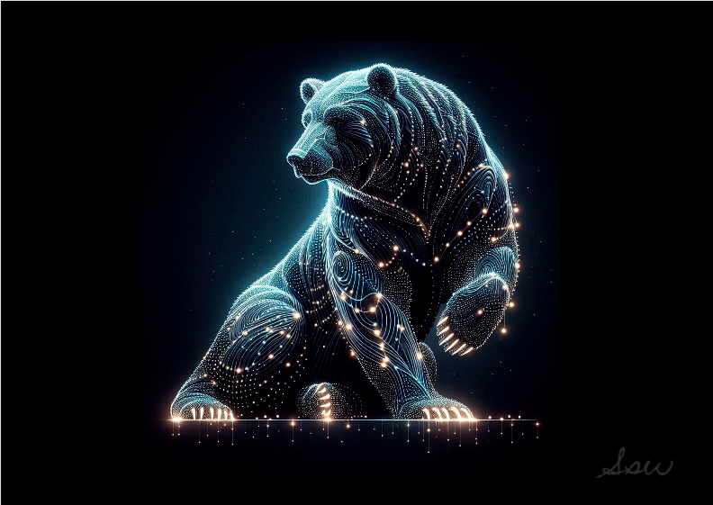 Pôster Paisagem Animais de Poder Urso