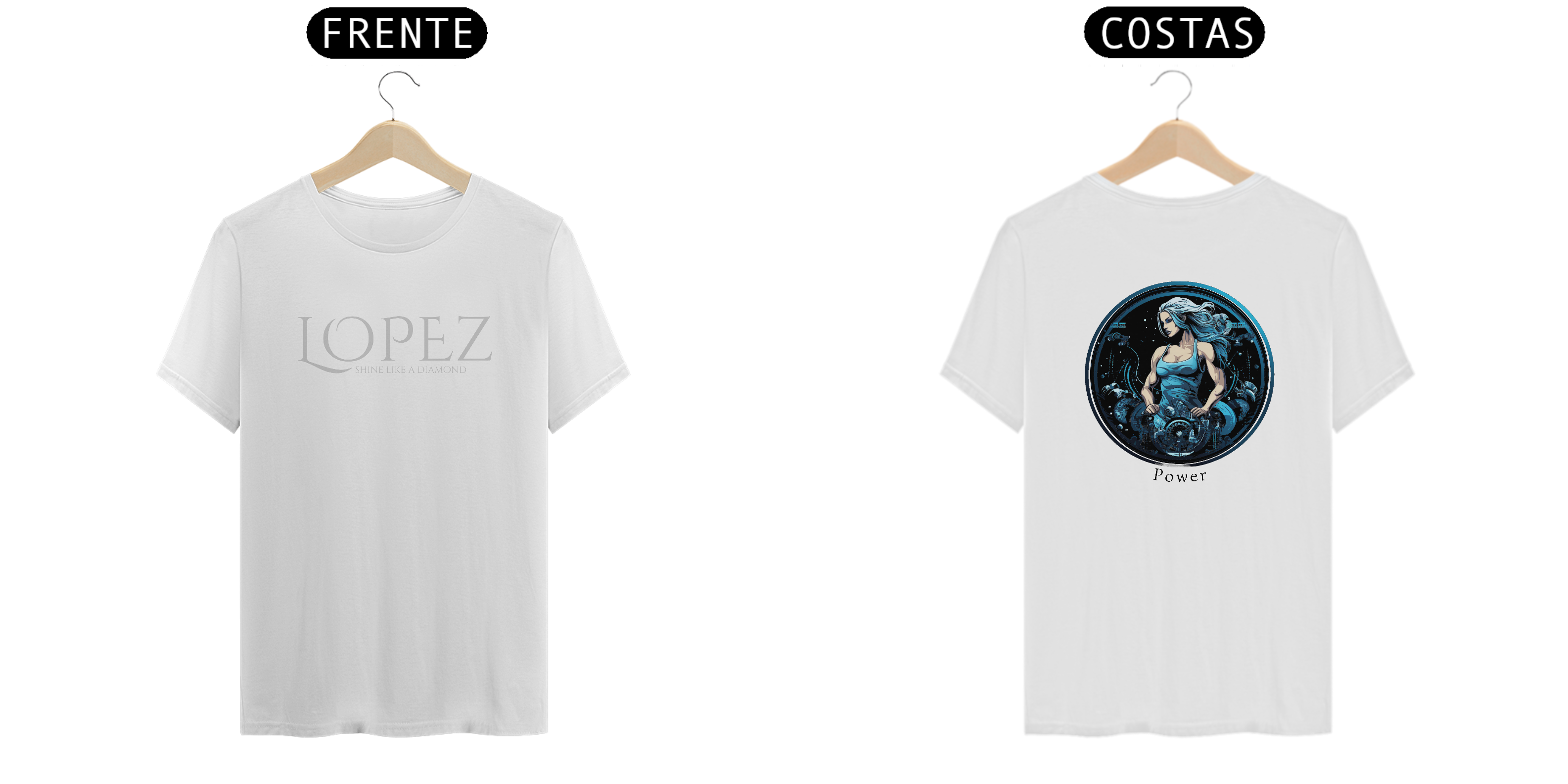 Camiseta Power feminina Branca