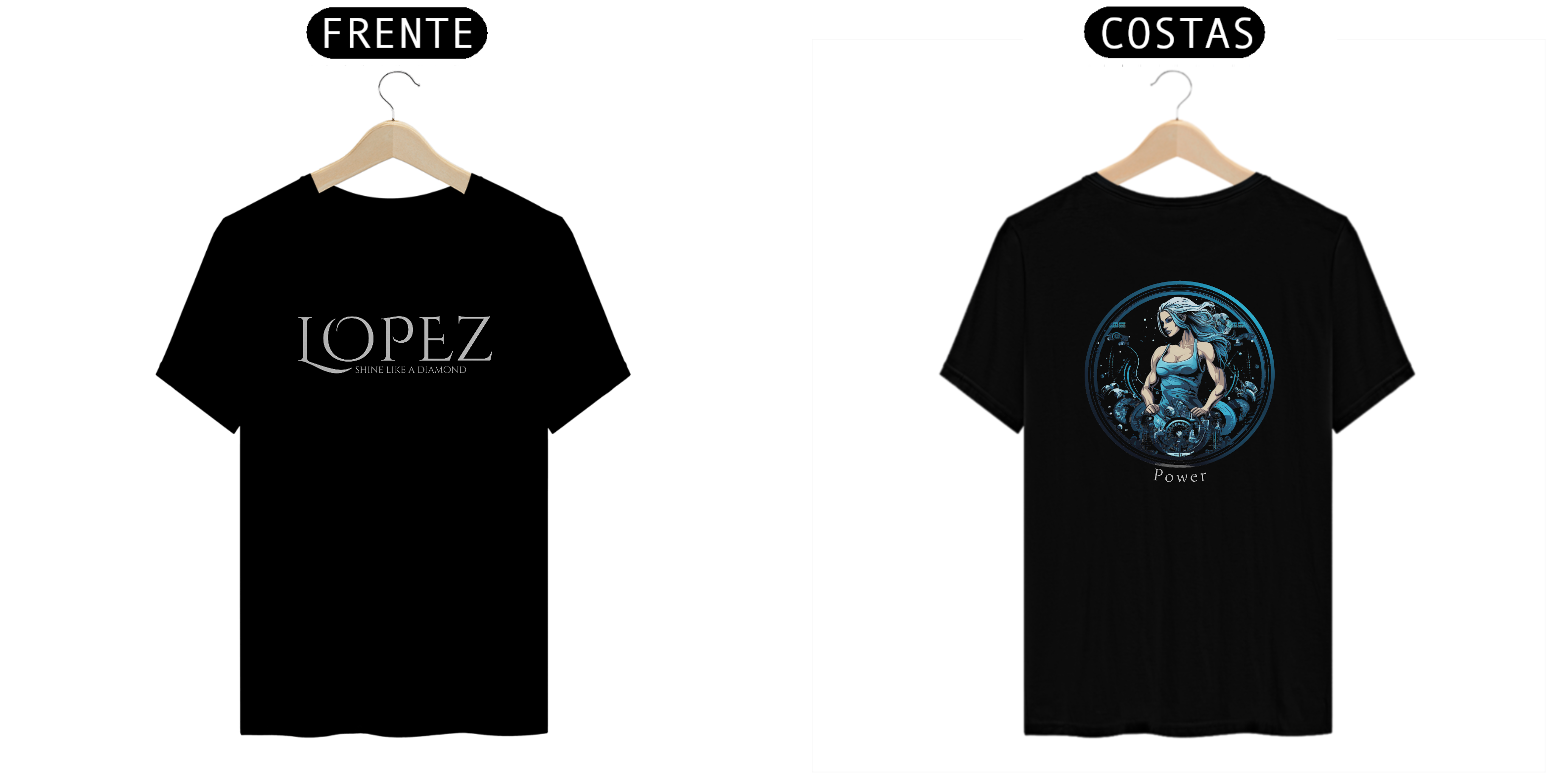 Camiseta Power feminina preta