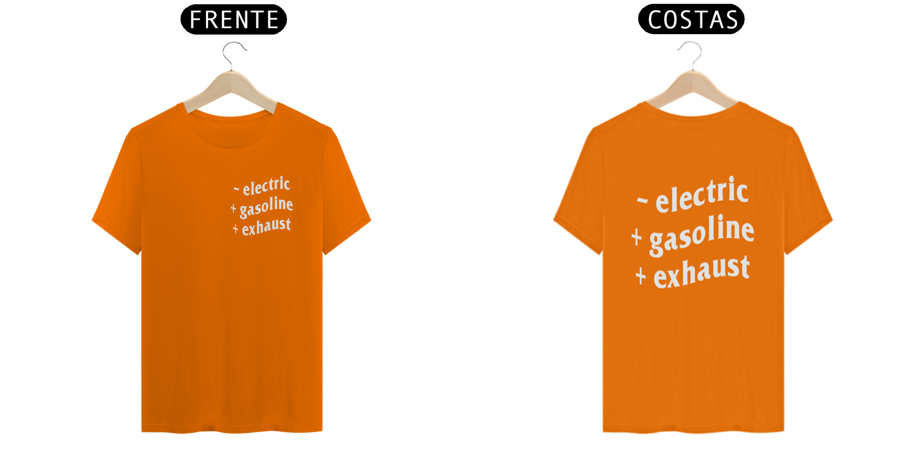 Camiseta - electric + gasoline + exhaust