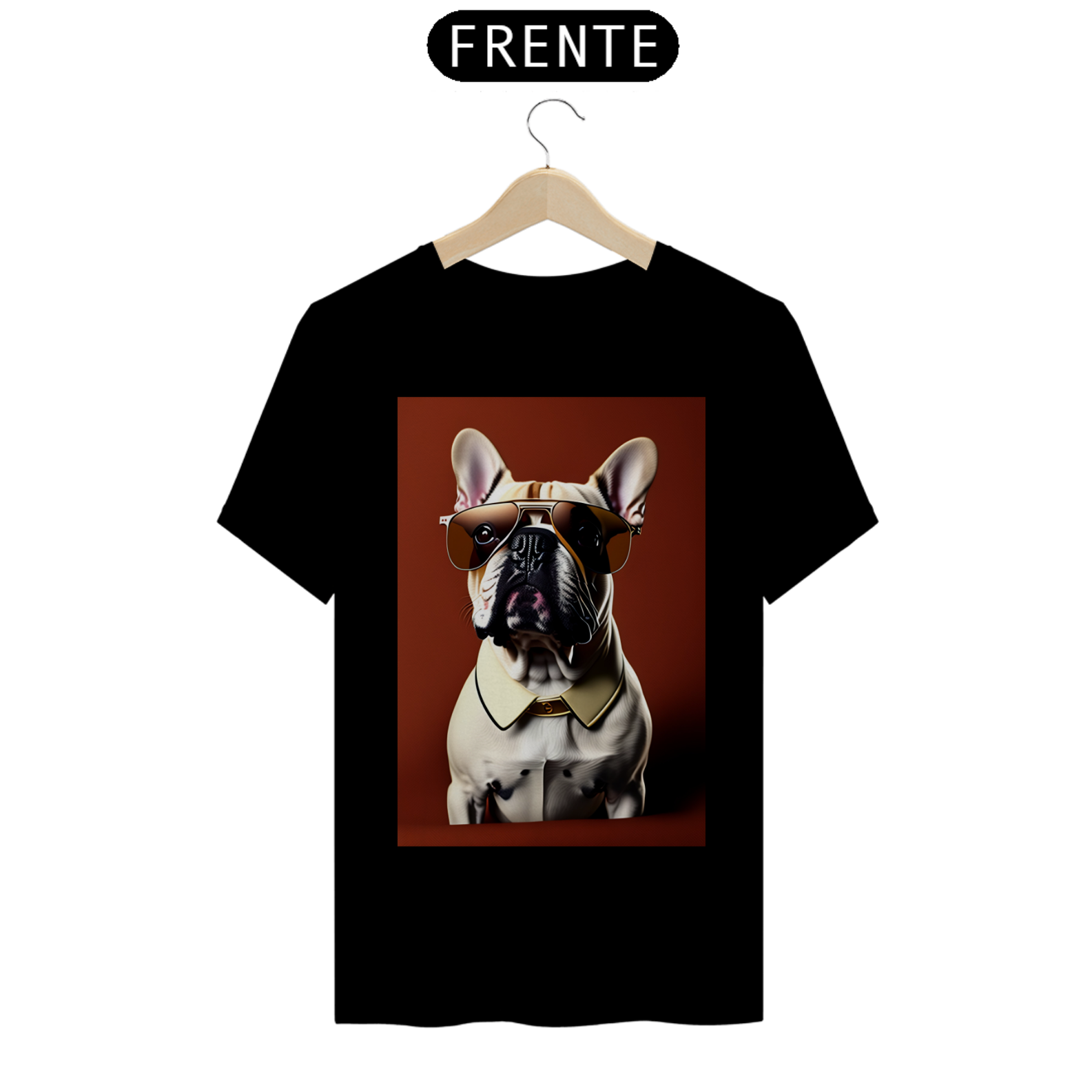 Camisa bulldog de oculos escuro personalizada