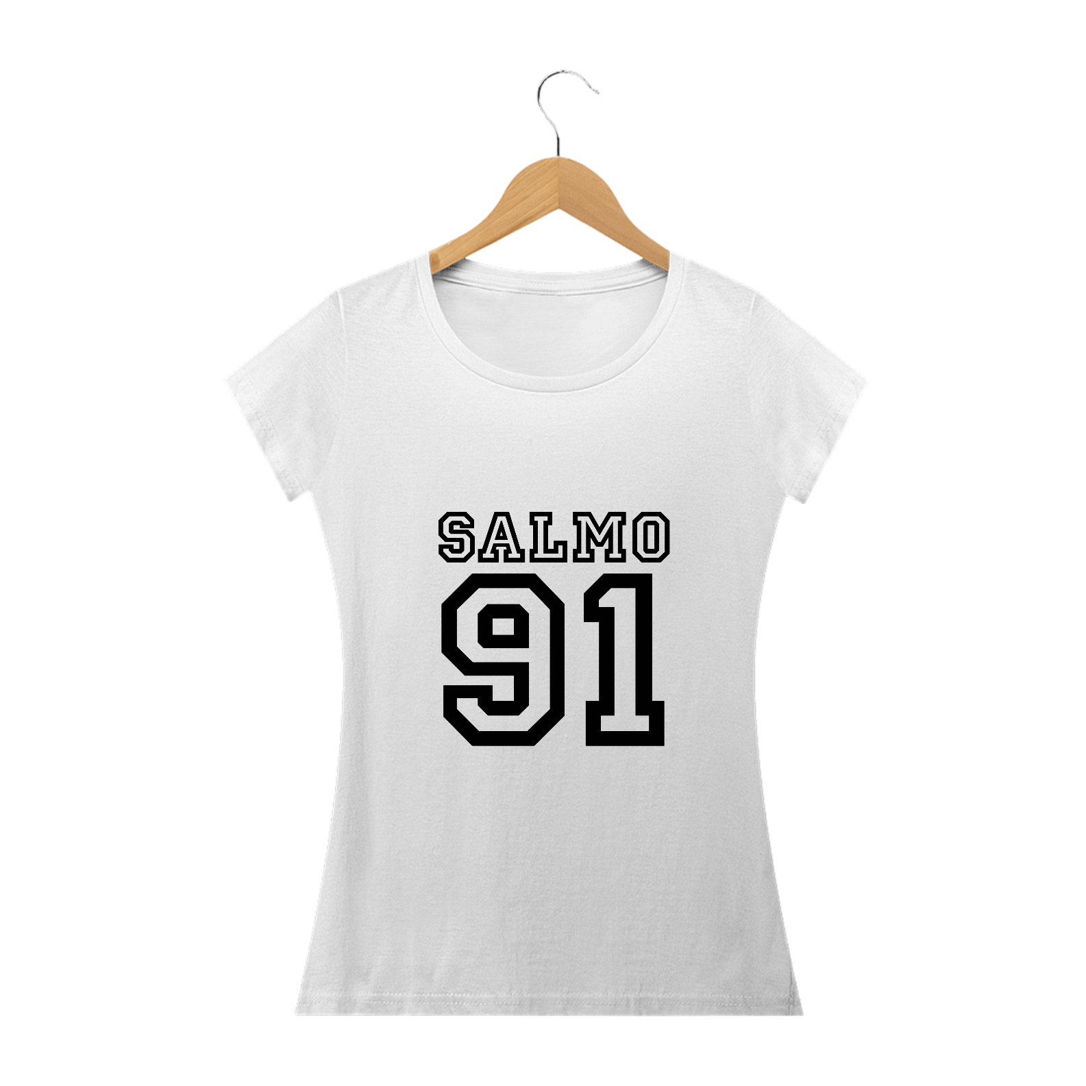 Nome do produto  Camisa Feminina Salmo 91 - Várias Cores