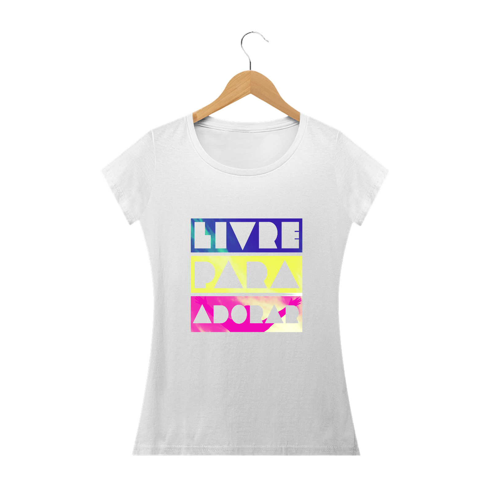 Nome do produto  Camisa Feminina Livre Para Adorar -  Várias Cores
