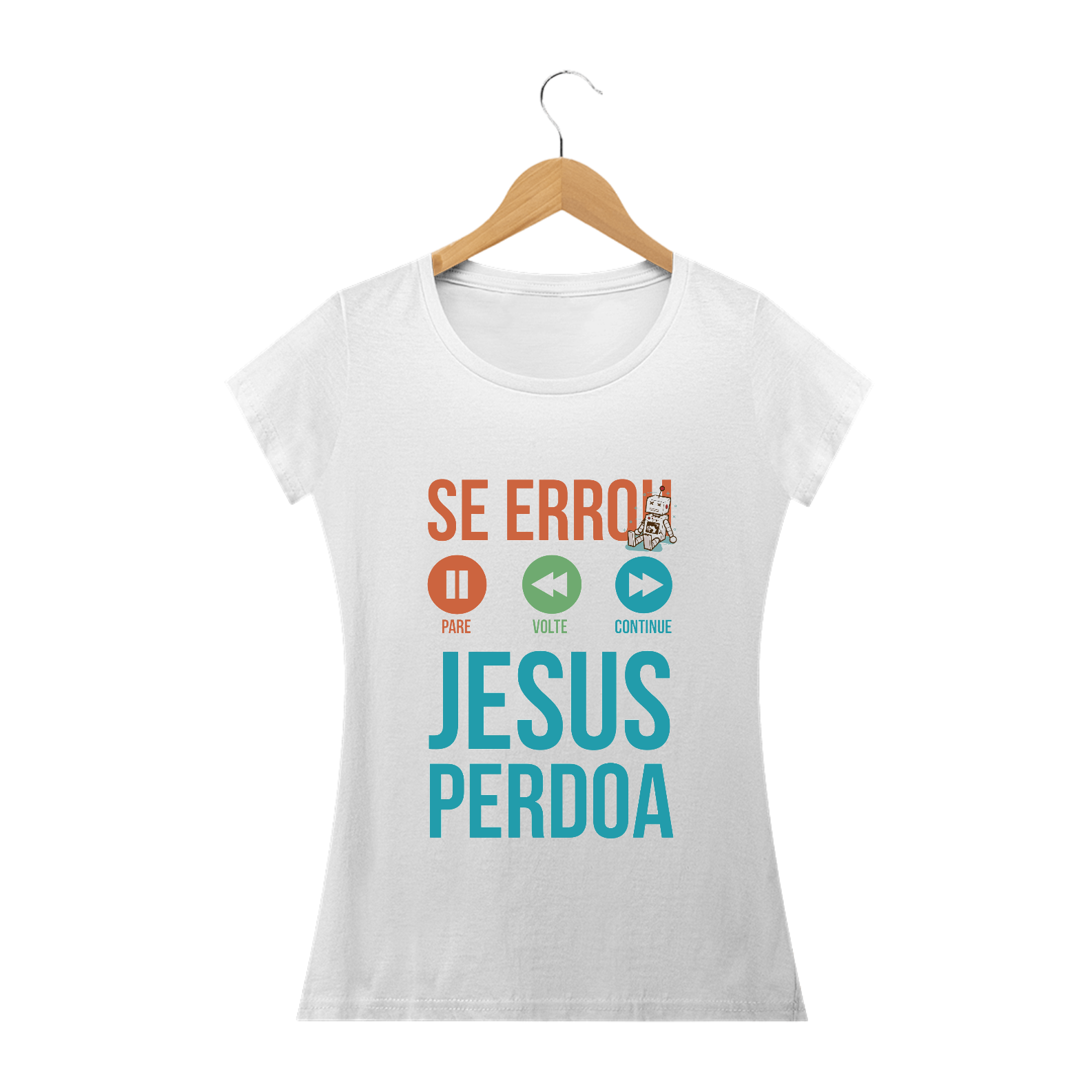 Nome do produto  Camisa Feminina Jesus Perdoa -  Várias Cores