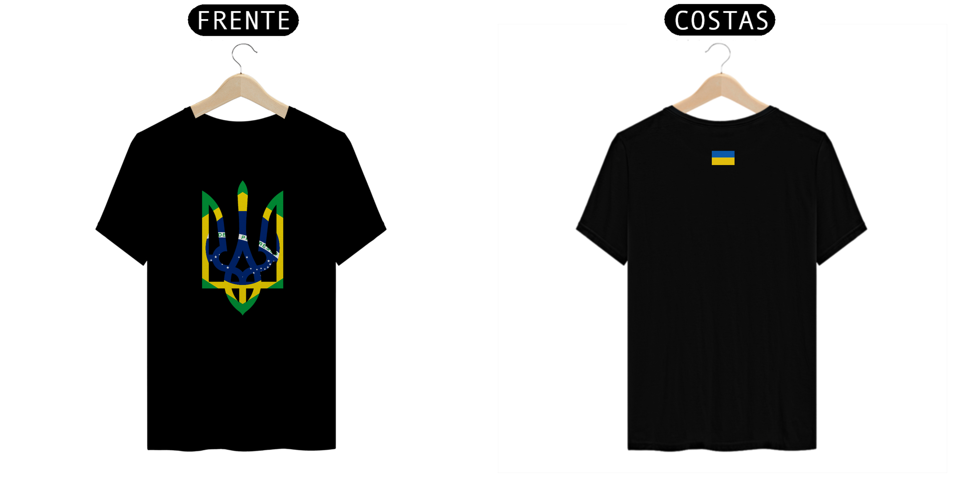 Camisa Tryzub Ucrânia-Brasil