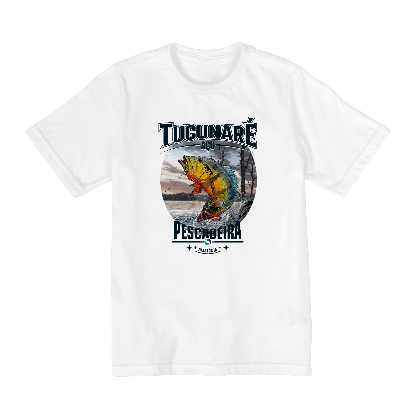 Camiseta Clara  Infantil 10 a 14 anos - Tucunaré Açu