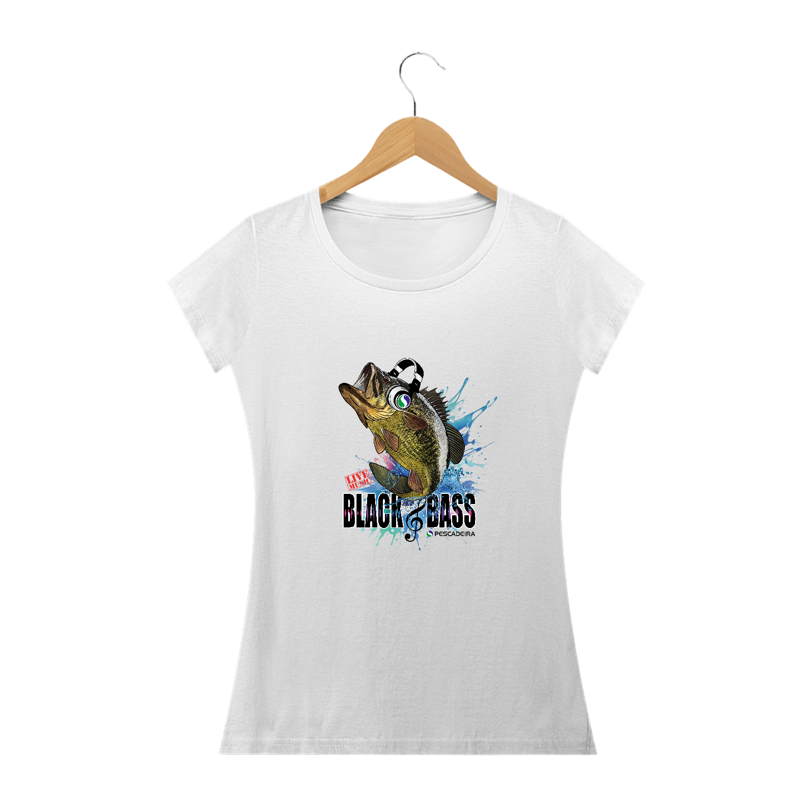 Camiseta Clara Feminina - Black Bass
