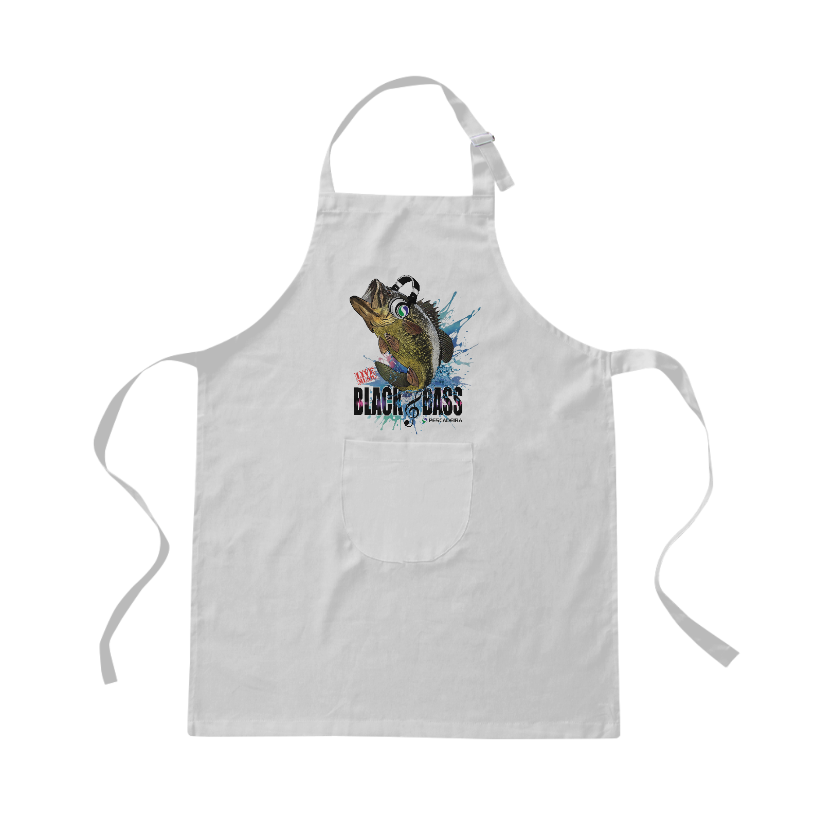 Avental Branco - Black Bass