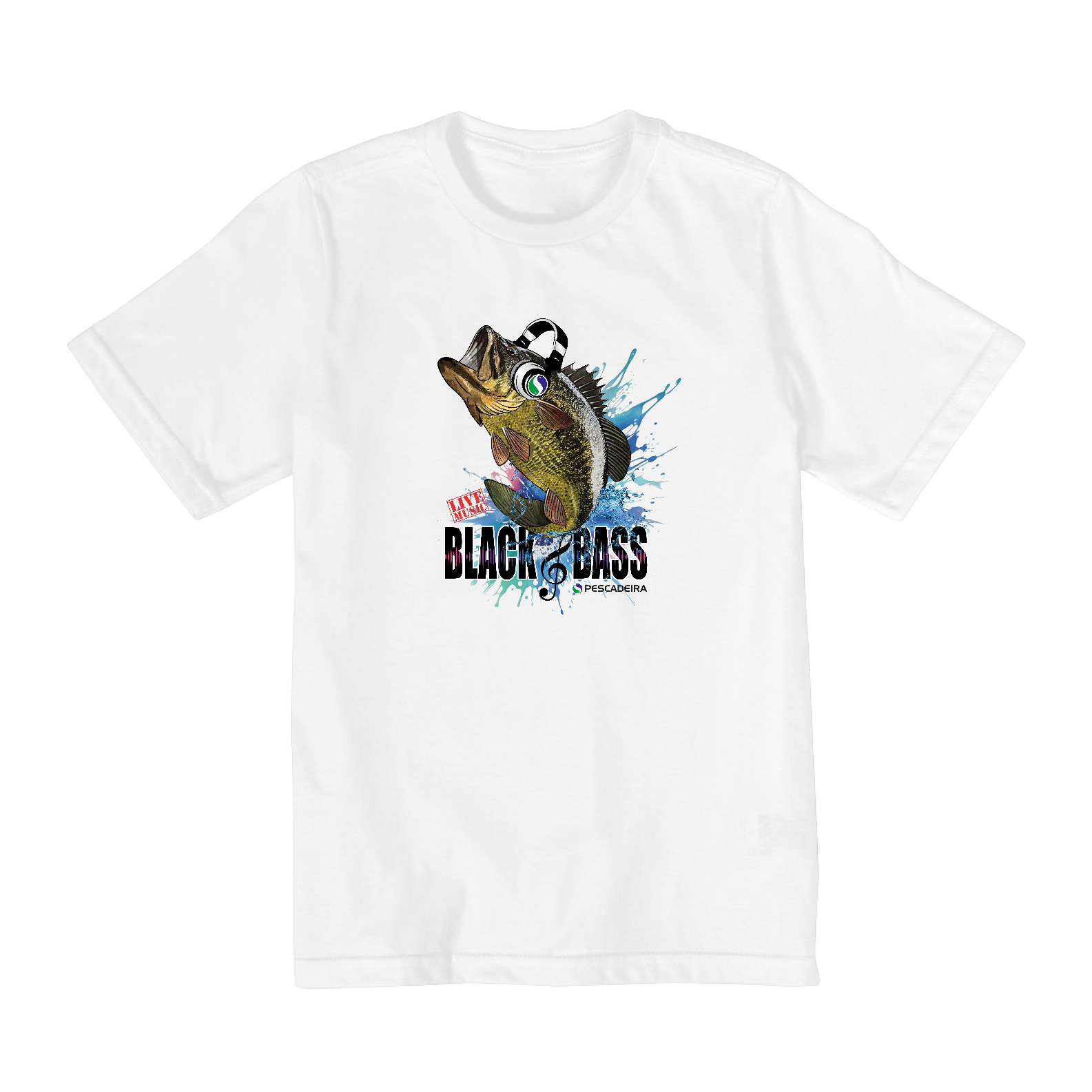 Camiseta Clara Infantil 10 a 14 anos - Black Bass