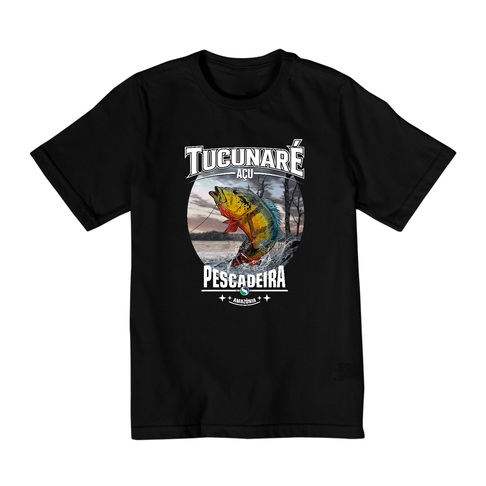 Camiseta Escura Infantil 2 a 8 anos - Tucunaré Açu