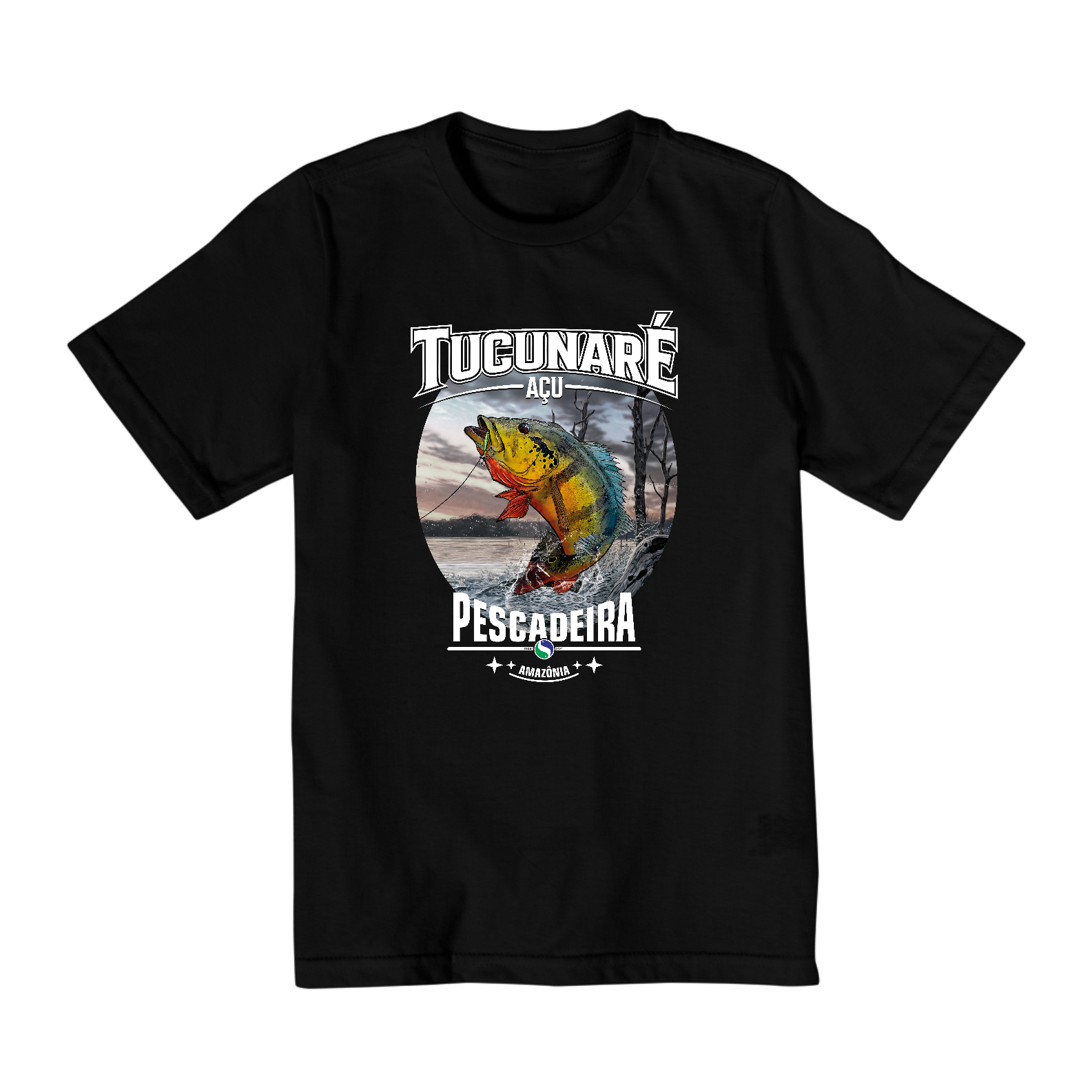 Camiseta Escura Infantil 10 a 14 anos - Tucunaré Açu