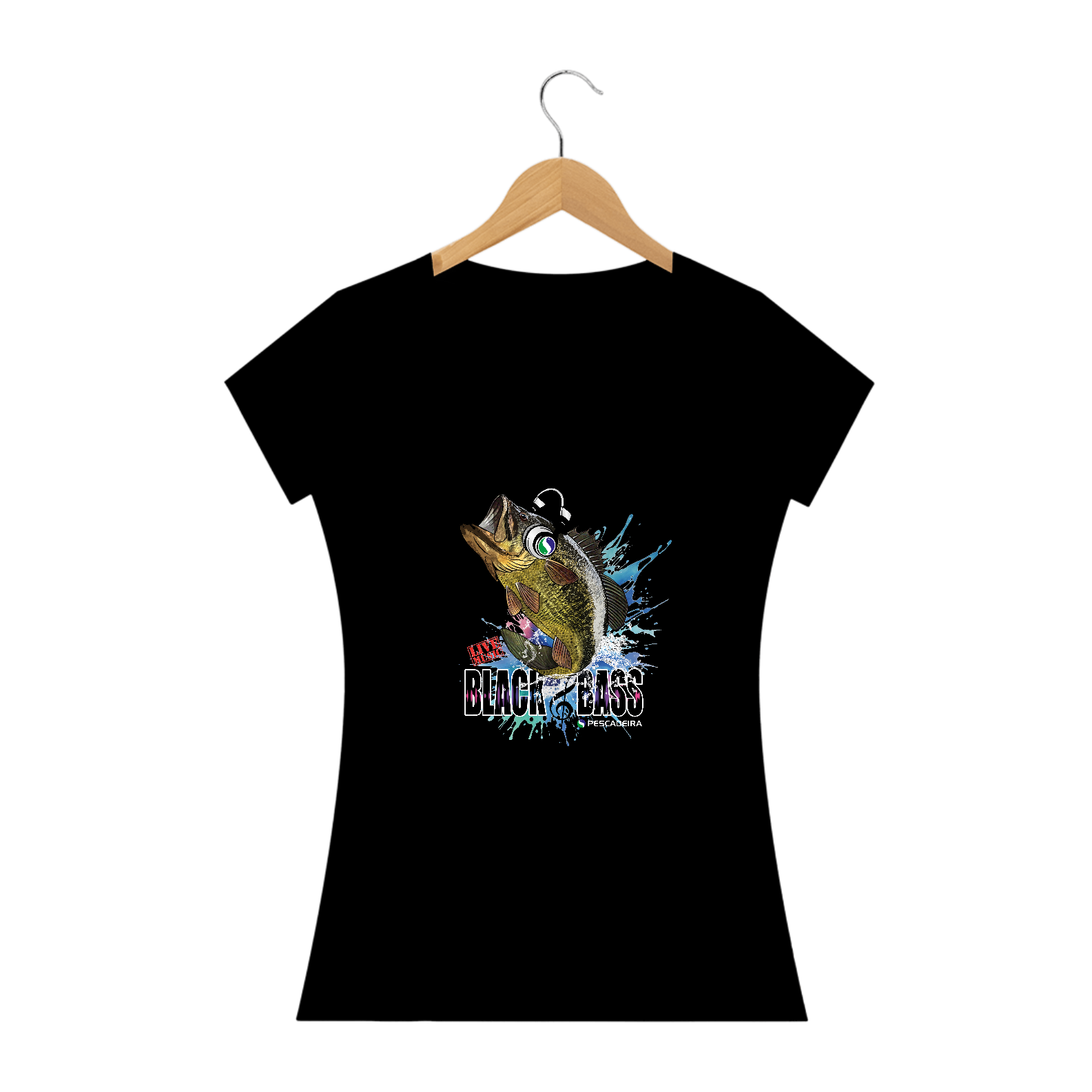 Camiseta Escura Feminina - Black Bass