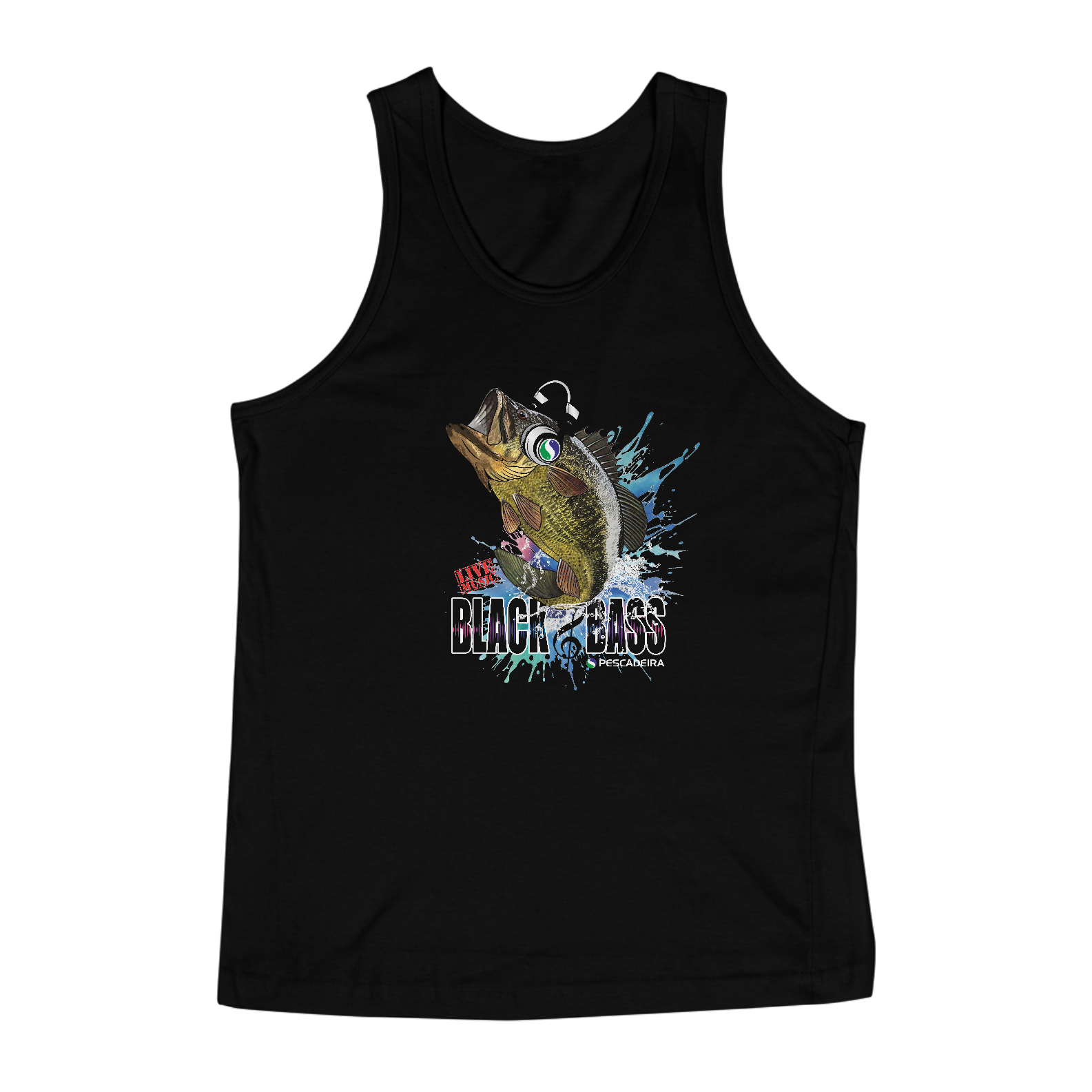 Regata Masculina Preta - Black Bass