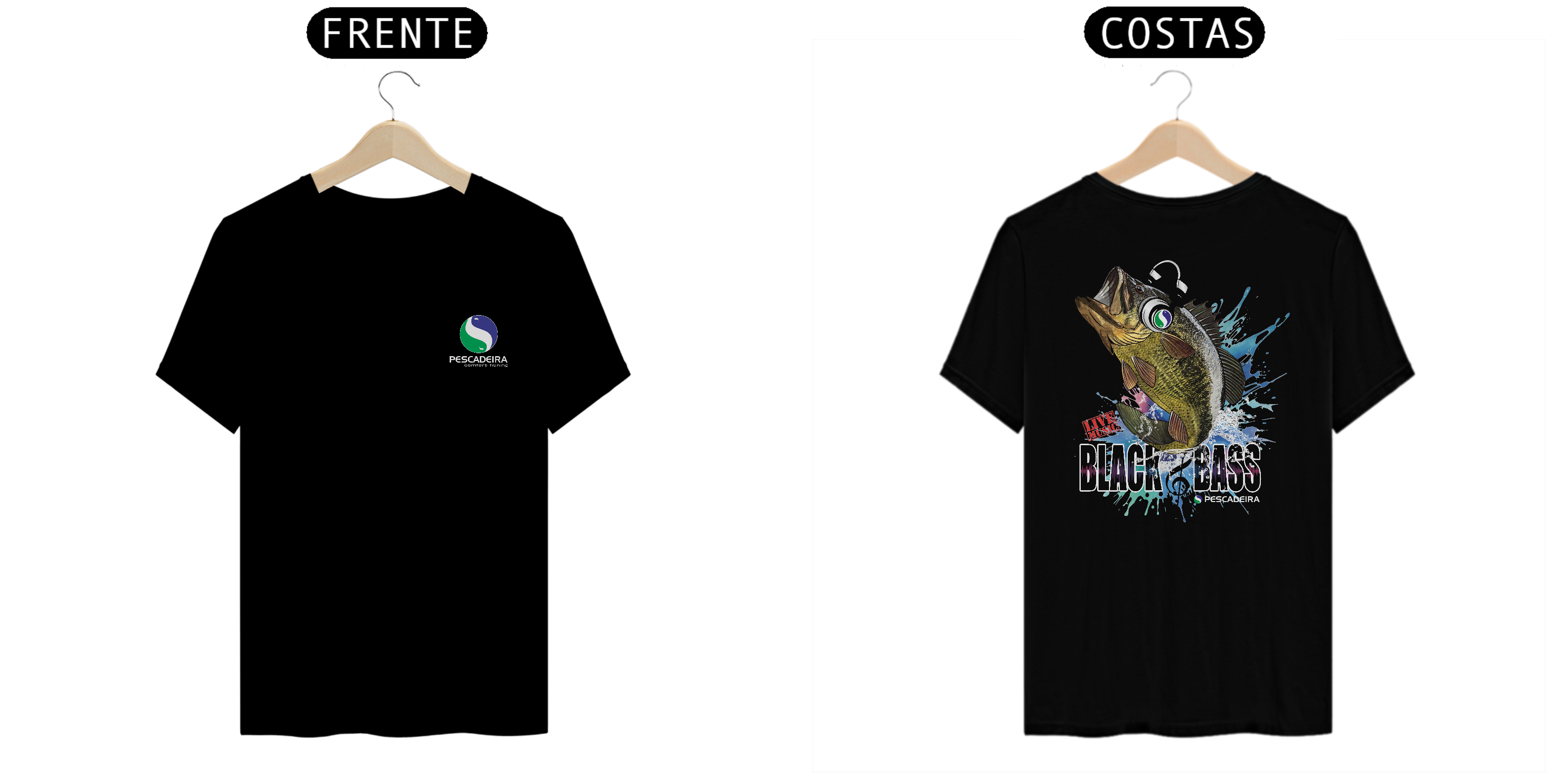 Camiseta Escura - Black Bass (Costas)