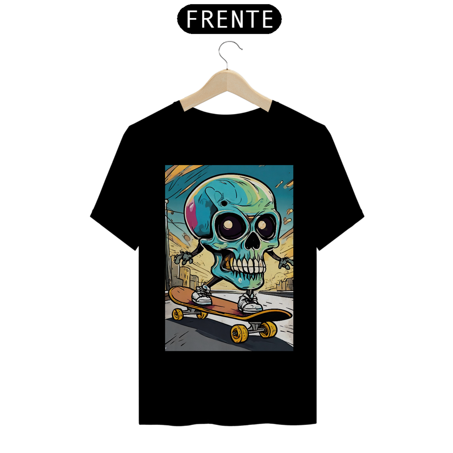 CAMISETA - CAVEIRA/SKATE
