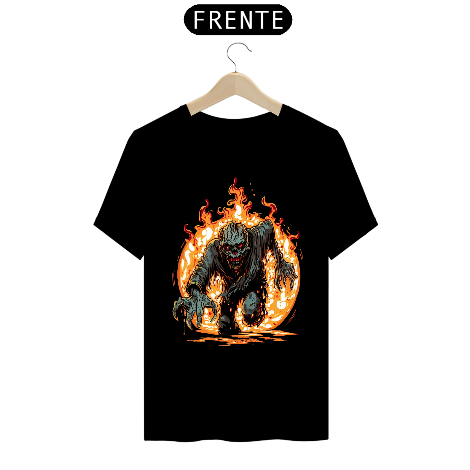 Camisa: Fire Zombie