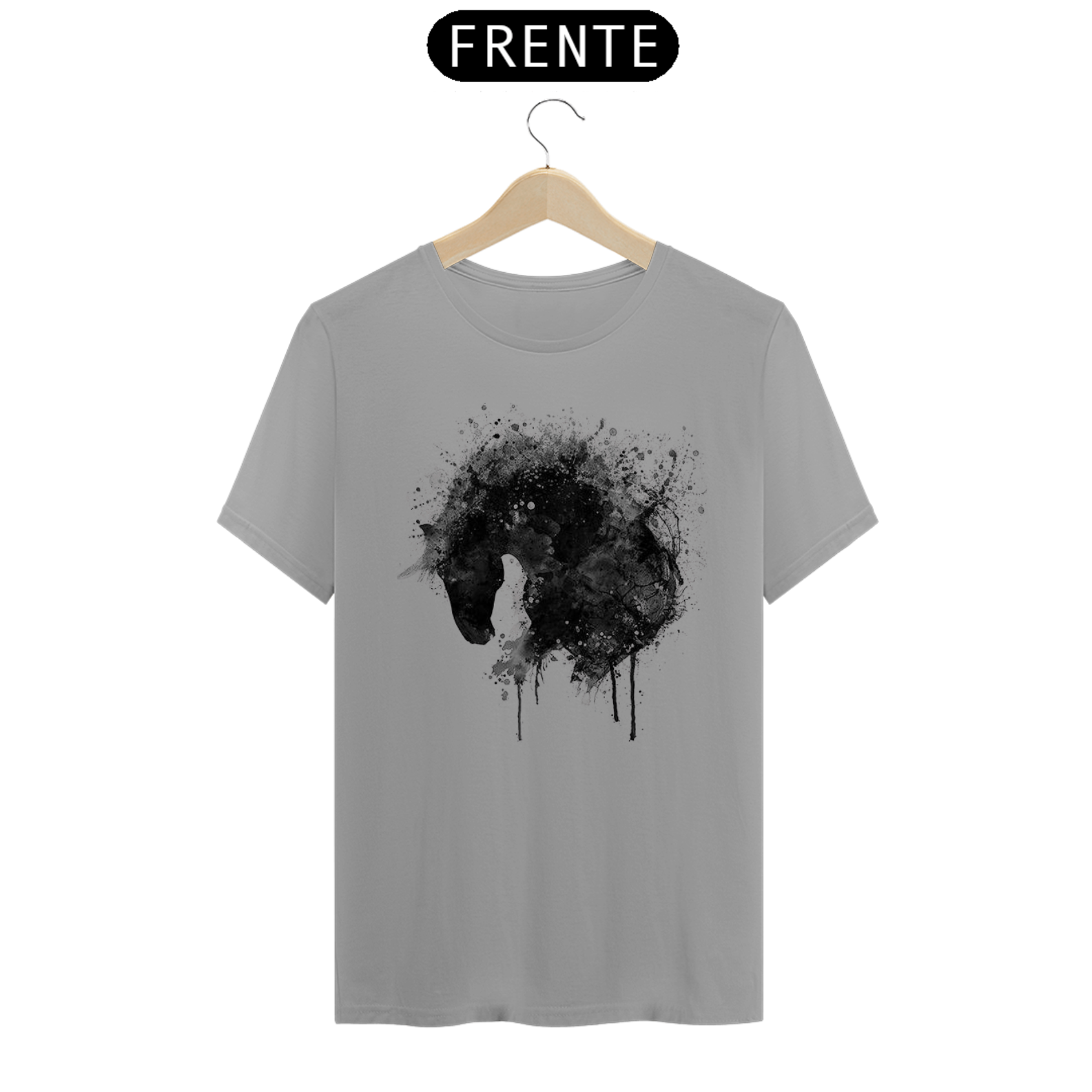 Cavalo preto aquarela